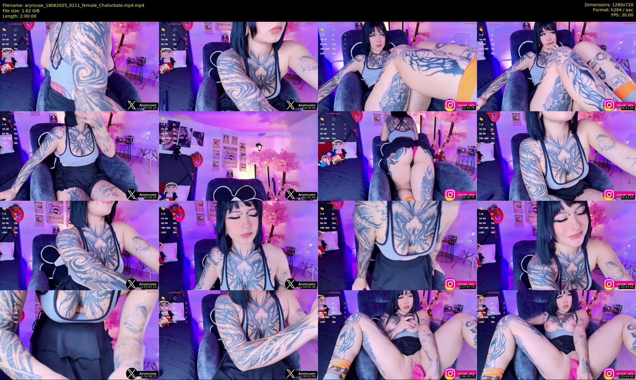 aryrouse — 120 minute Chaturbate female cam show recording, 720p, Jun 18, 2025