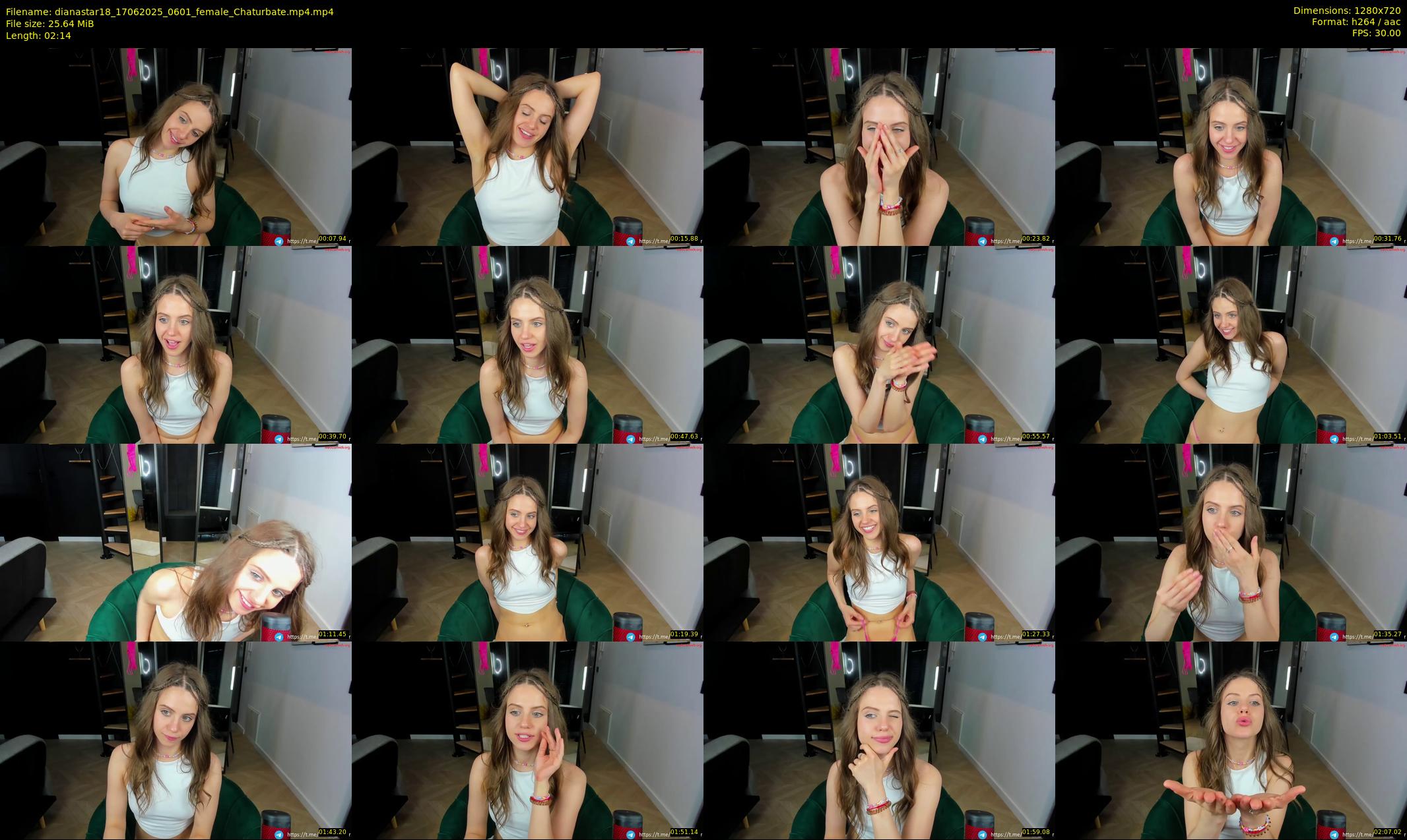 dianastar18 — 3 minute Chaturbate female cam show recording, 720p, Jun 17, 2025
