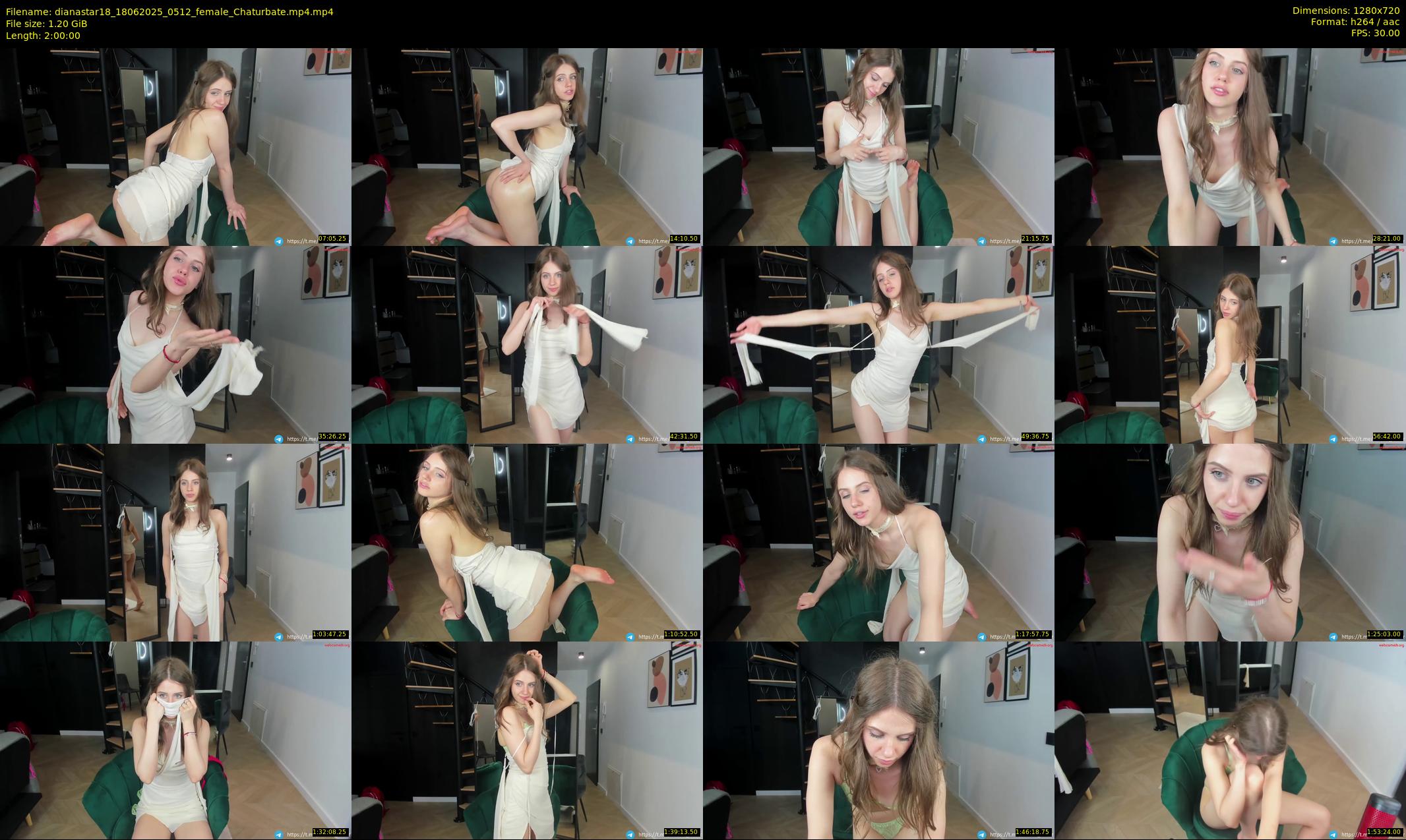 dianastar18 — 120 minute Chaturbate female cam show recording, 720p, Jun 18, 2025