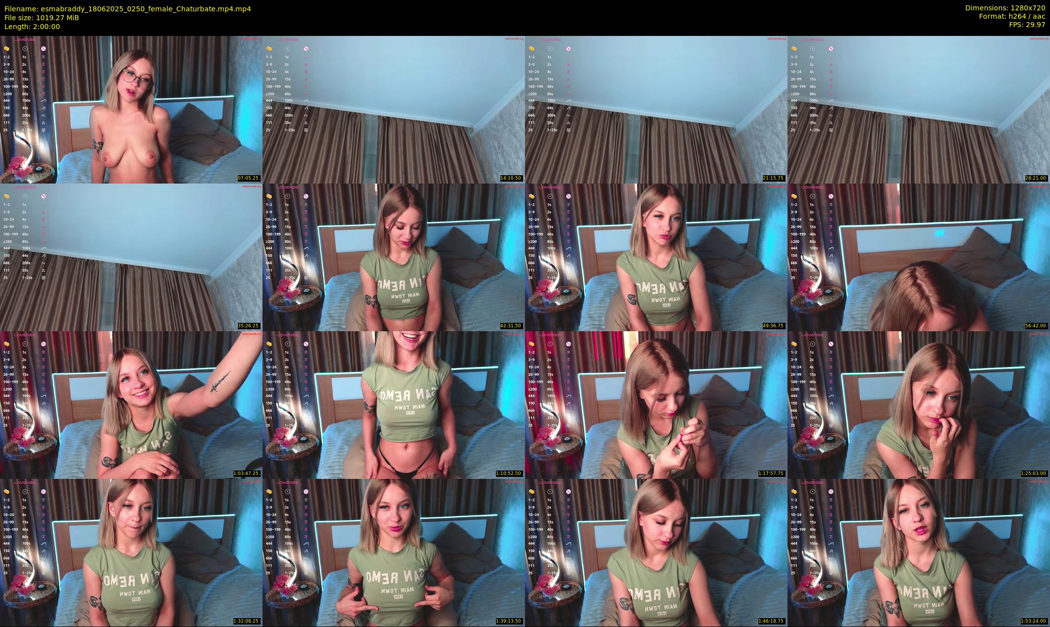 esmabraddy — 120 minute Chaturbate female cam show recording, 720p, Jun 18, 2025