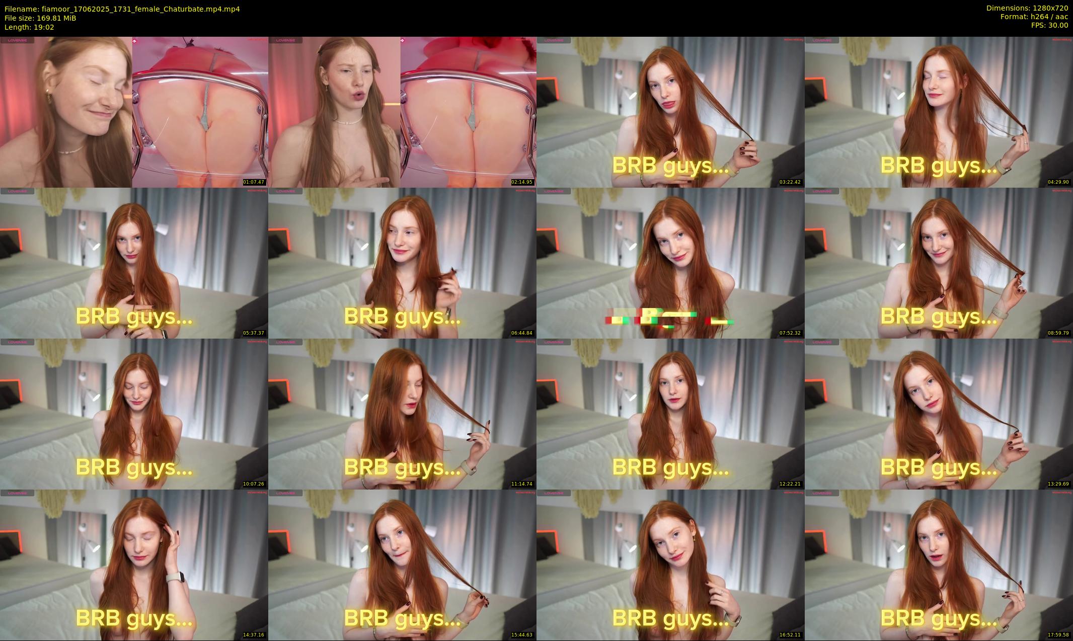 fiamoor — 20 minute Chaturbate female cam show recording, 720p, Jun 17, 2025