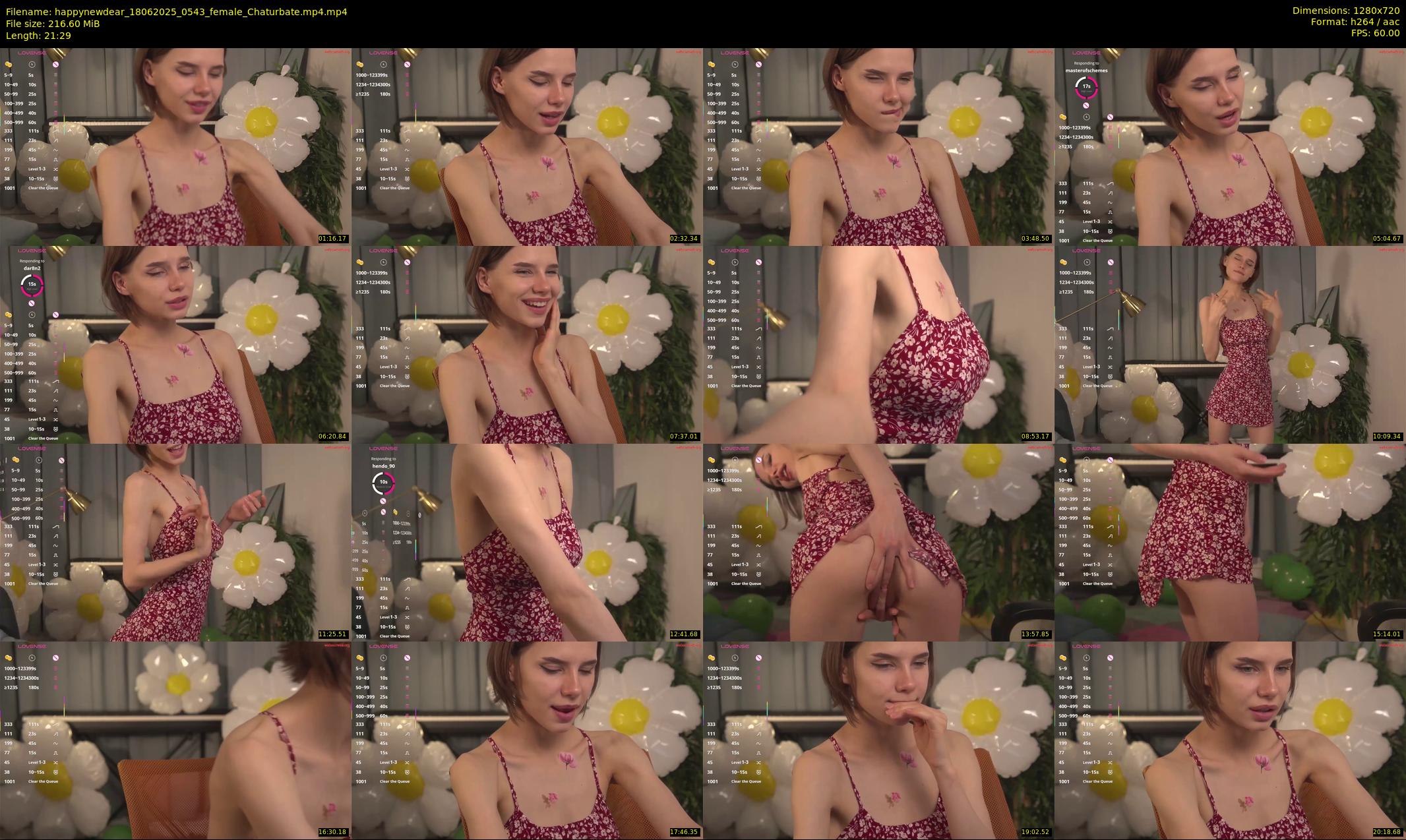 happynewdear — 22 minute Chaturbate female cam show recording, 720p, Jun 18, 2025