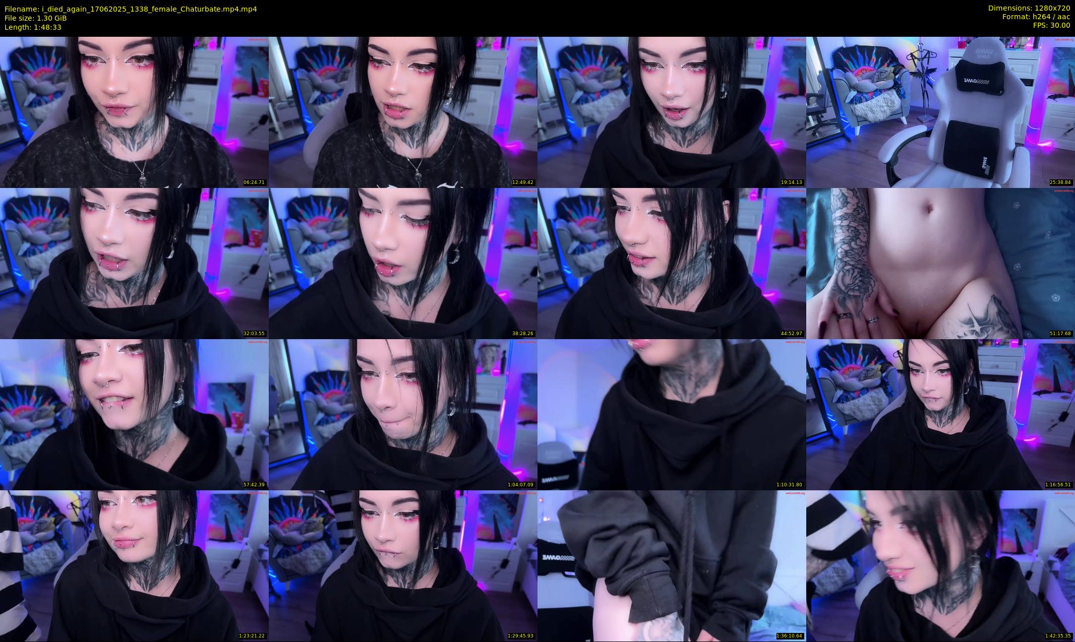 i_died_again — 109 minute Chaturbate female cam show recording, 720p, Jun 17, 2025