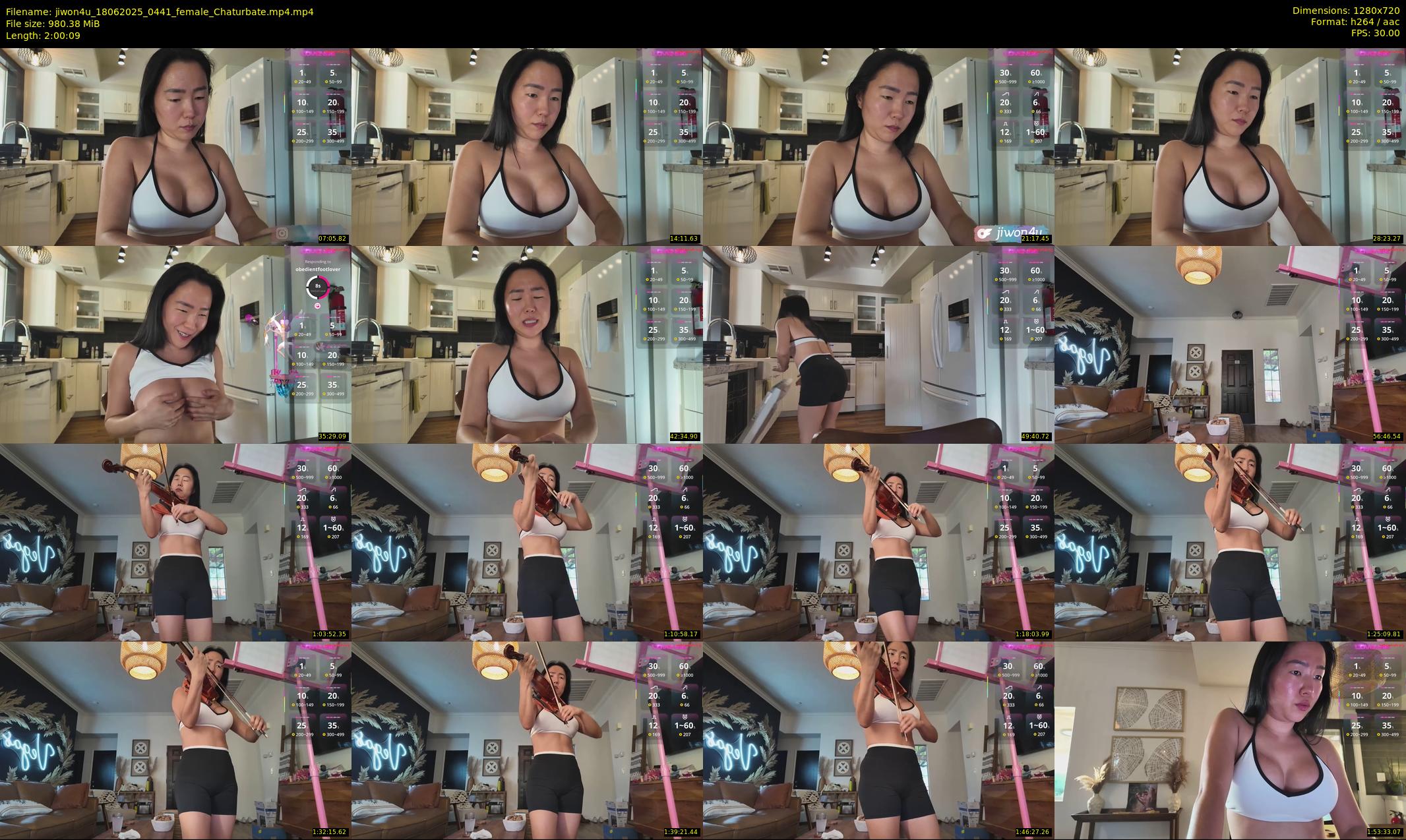 jiwon4u — 121 minute Chaturbate female cam show recording, 720p, Jun 18, 2025