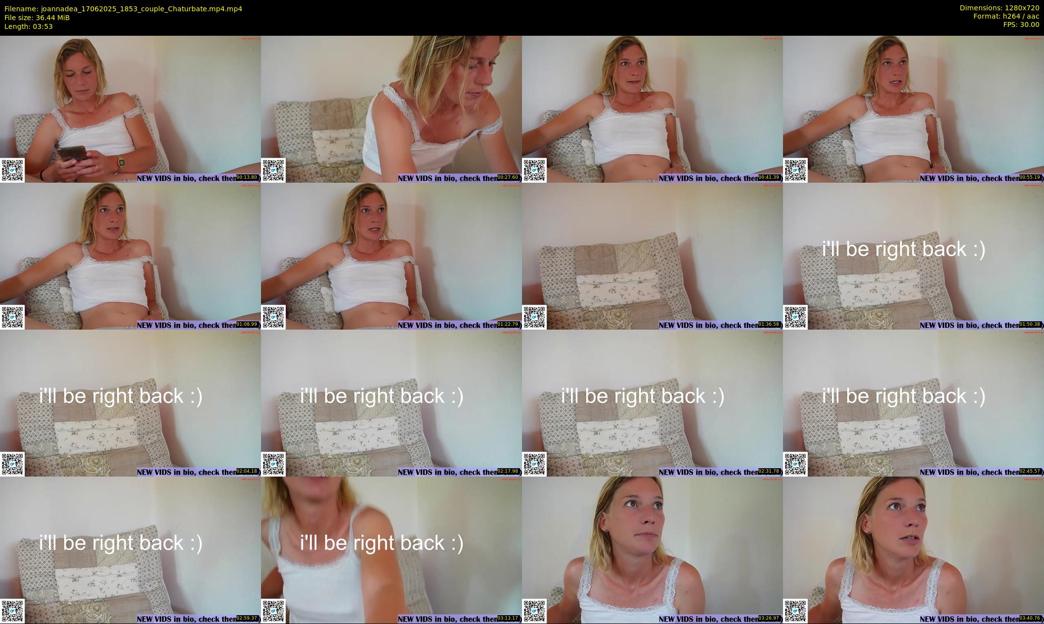 joannadea — 4 minute Chaturbate female cam show recording, 720p, Jun 17, 2025