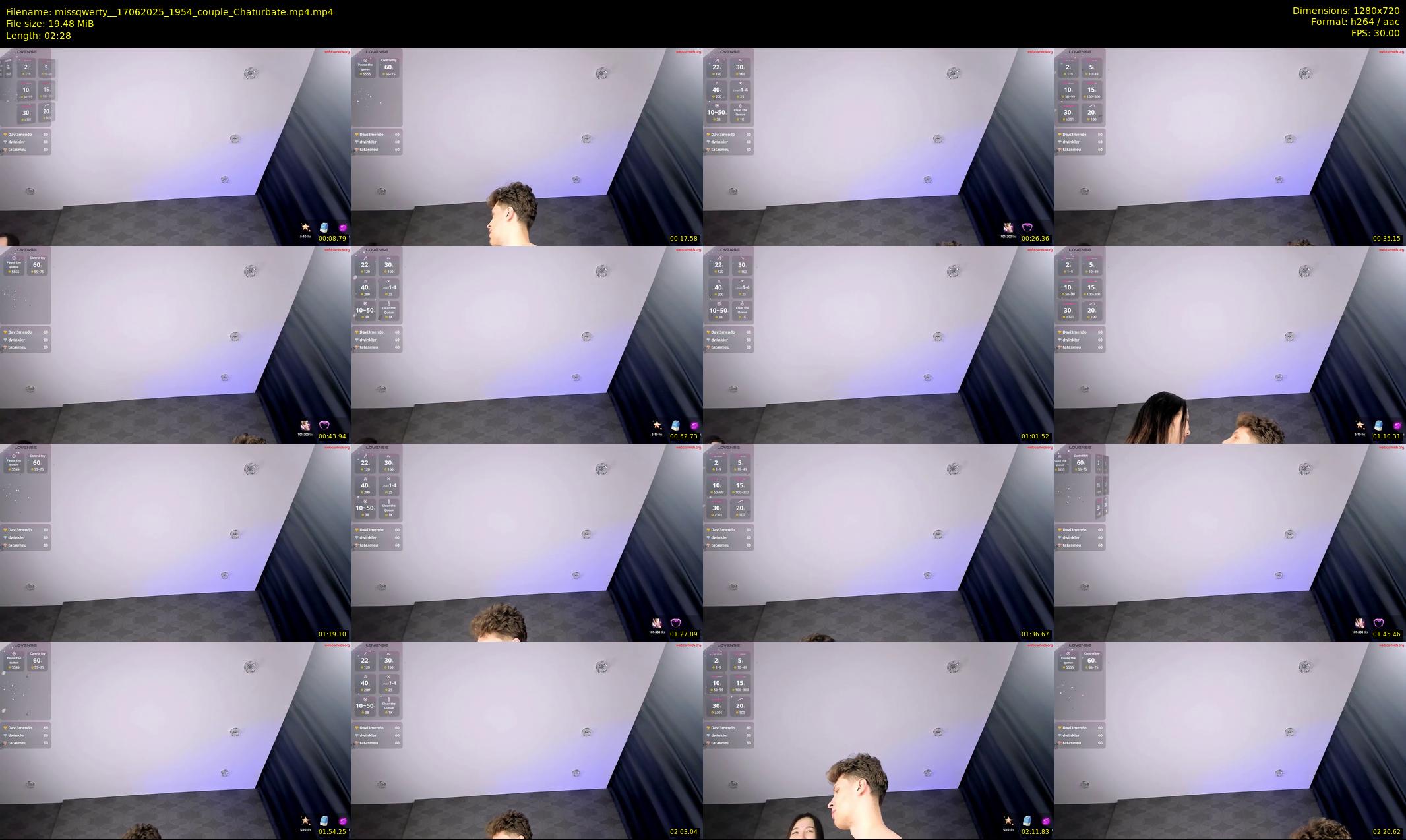missqwerty_ — 3 minute Chaturbate couple cam show recording, 720p, Jun 17, 2025