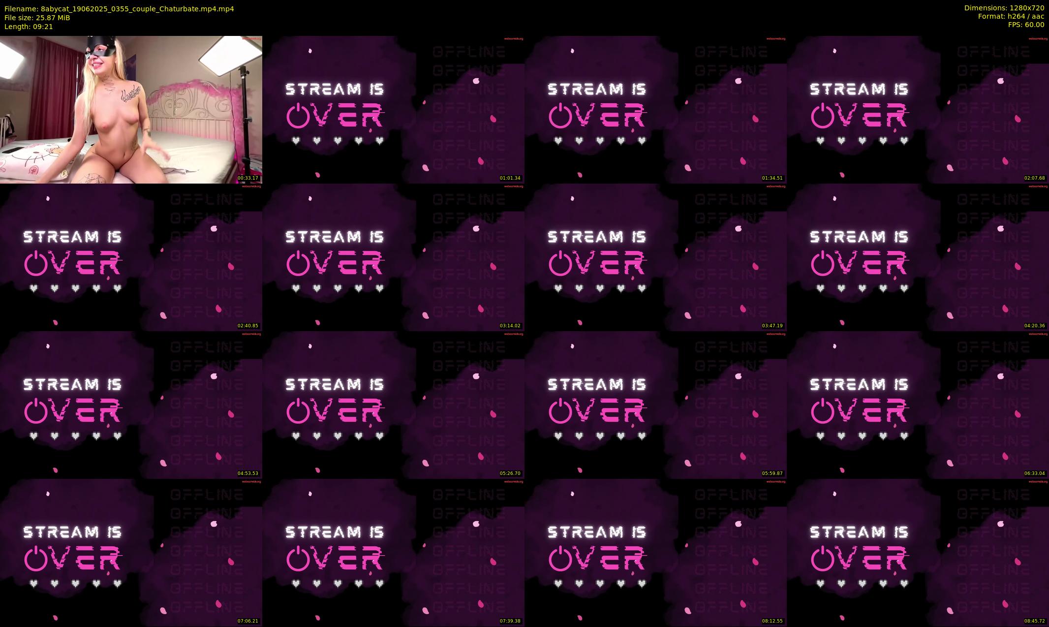 8abycat — 10 minute Chaturbate couple cam show recording, 720p, Jun 19, 2025