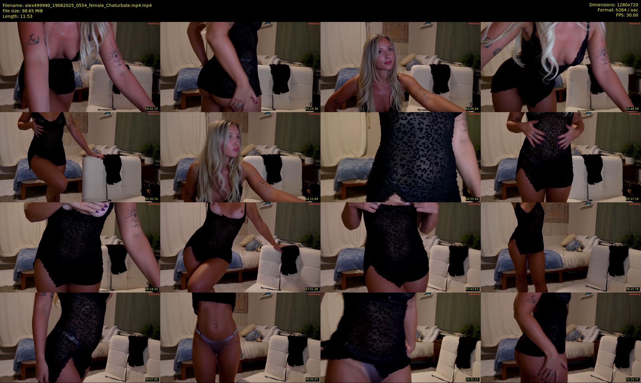 alex499990 — 12 minute Chaturbate female cam show recording, 720p, Jun 19, 2025
