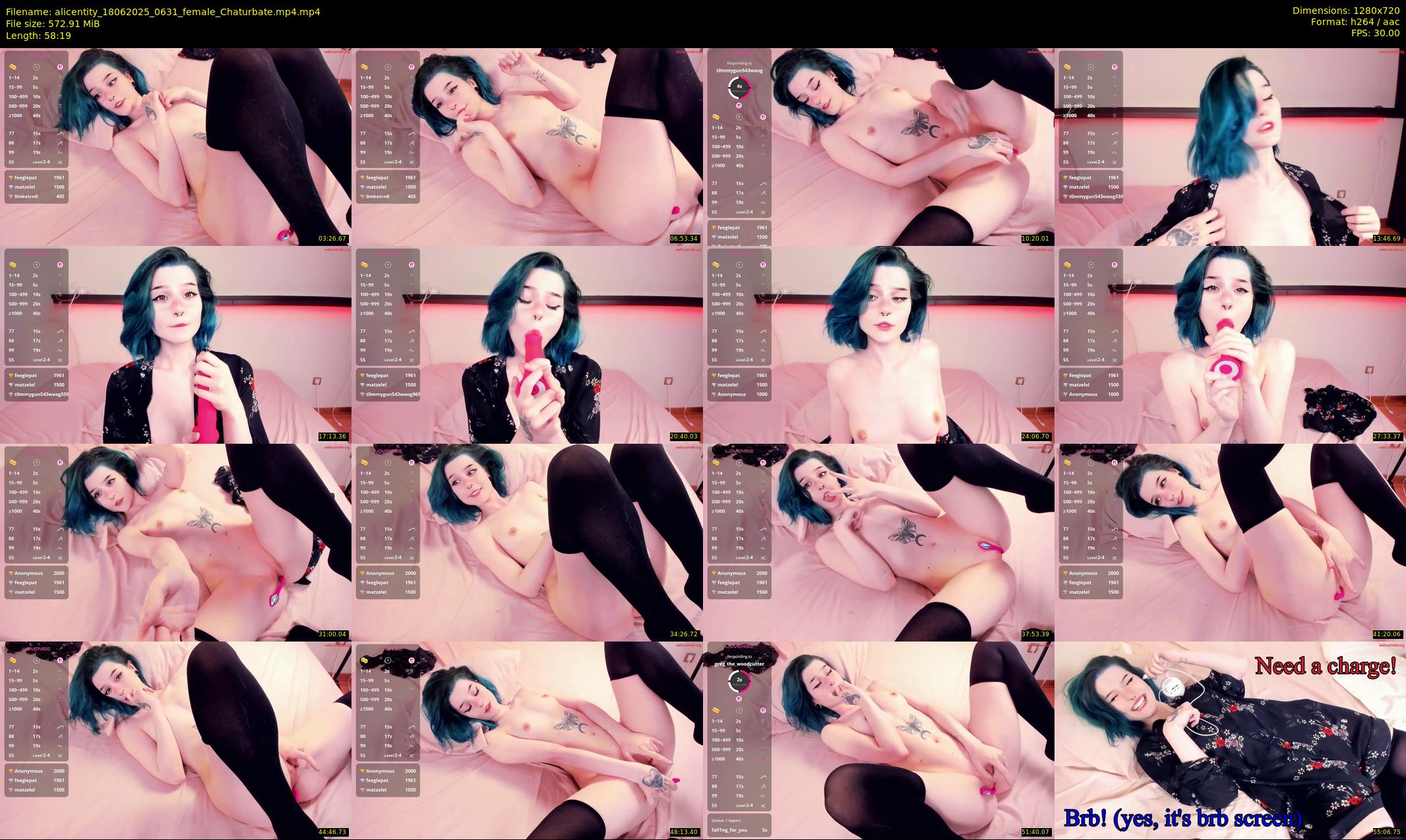alicentity — 59 minute Chaturbate female cam show recording, 720p, Jun 18, 2025