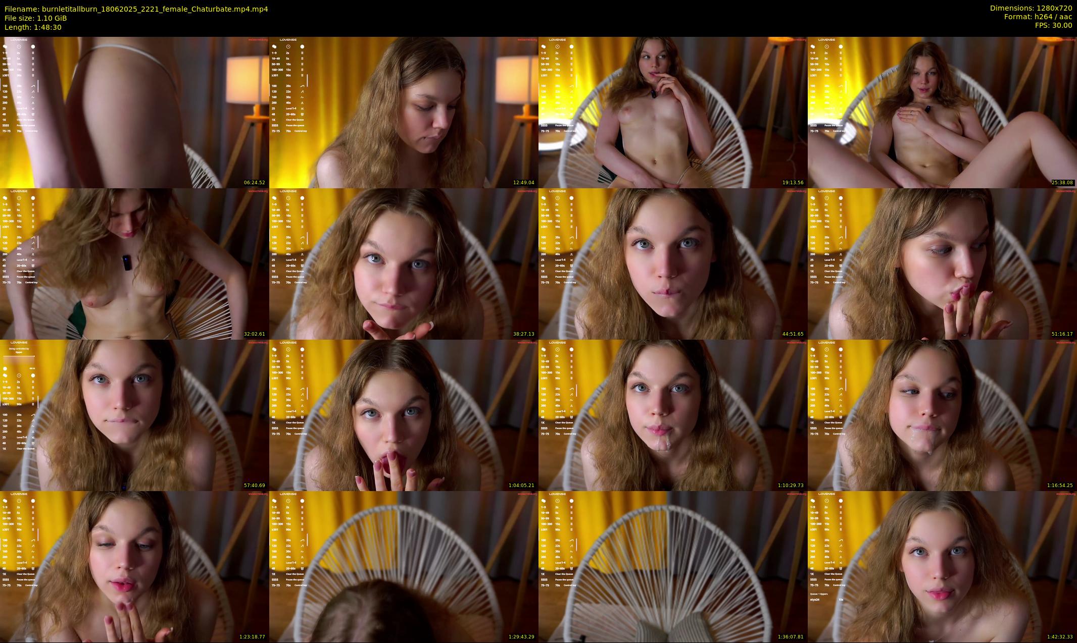 burnletitallburn — 109 minute Chaturbate female cam show recording, 720p, Jun 18, 2025