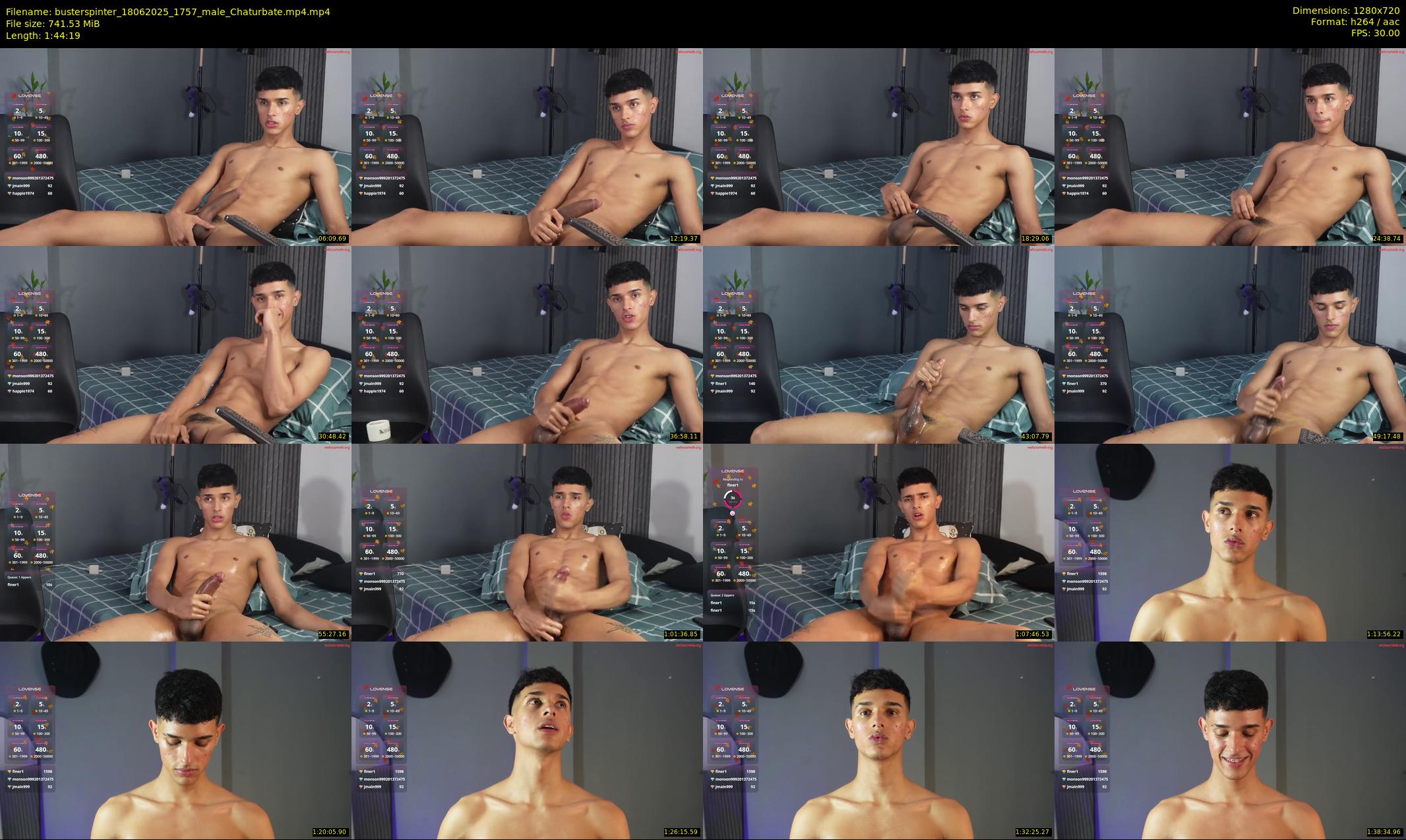 busterspinter — 105 minute Chaturbate male cam show recording, 720p, Jun 18, 2025