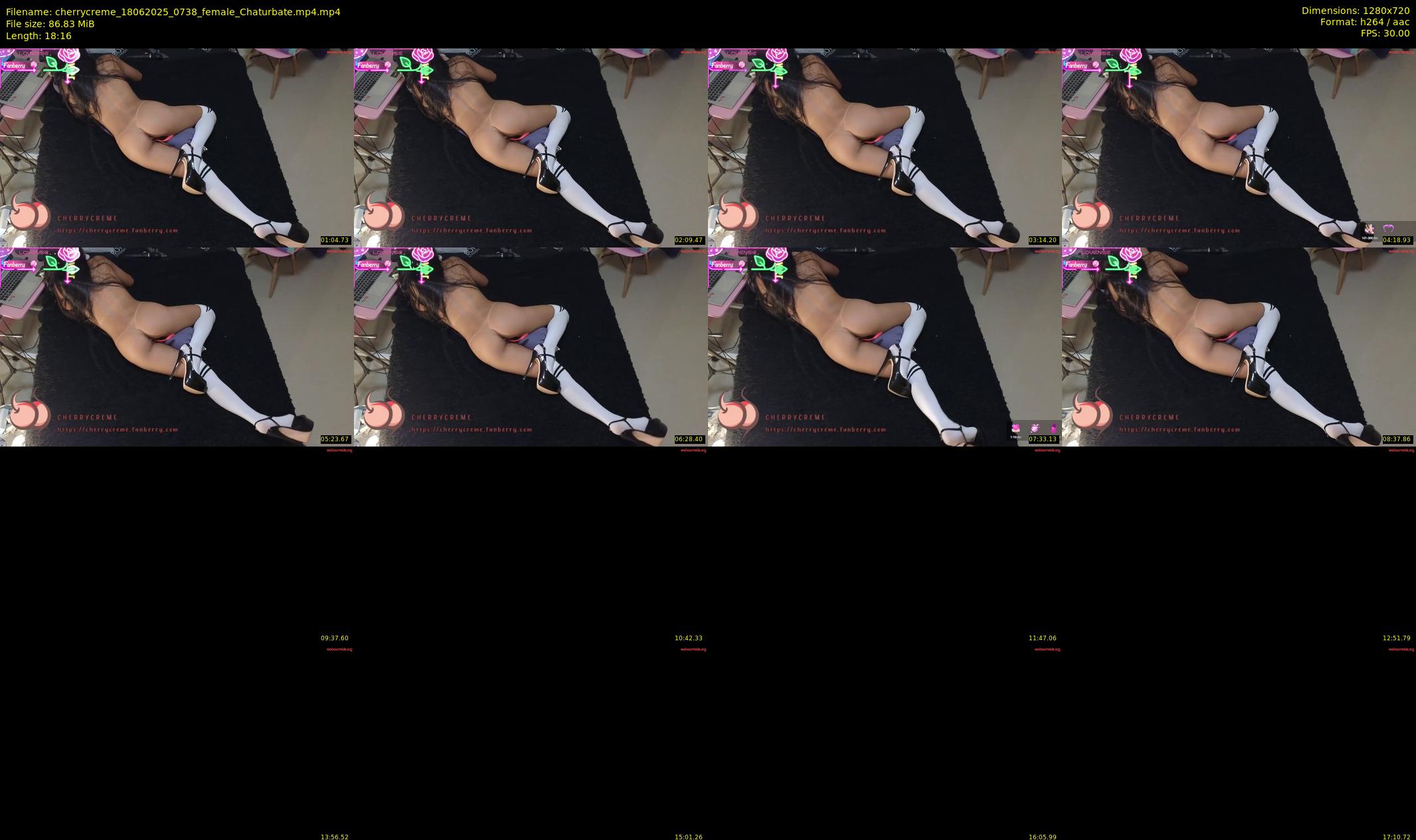 cherrycreme — 19 minute Chaturbate female cam show recording, 720p, Jun 18, 2025