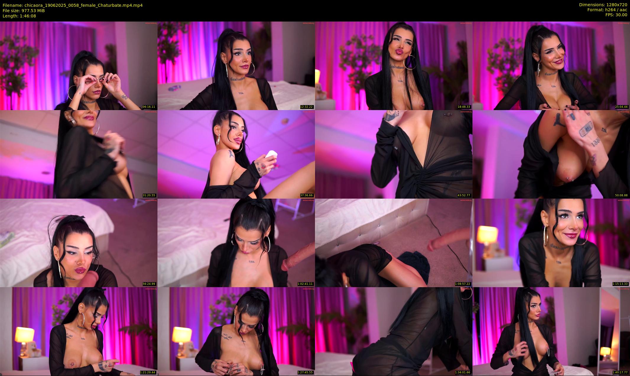 chicaora — 107 minute Chaturbate female cam show recording, 720p, Jun 19, 2025