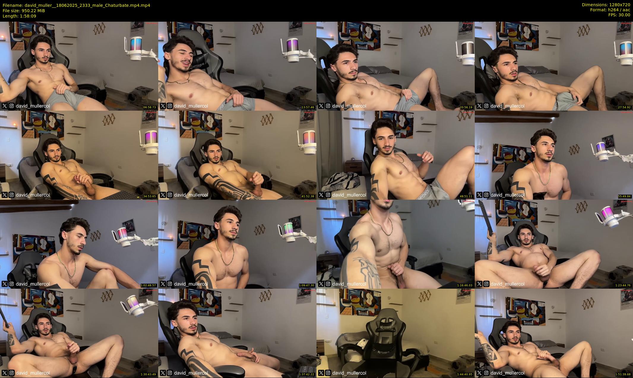 david_muller_ — 119 minute Chaturbate male cam show recording, 720p, Jun 18, 2025