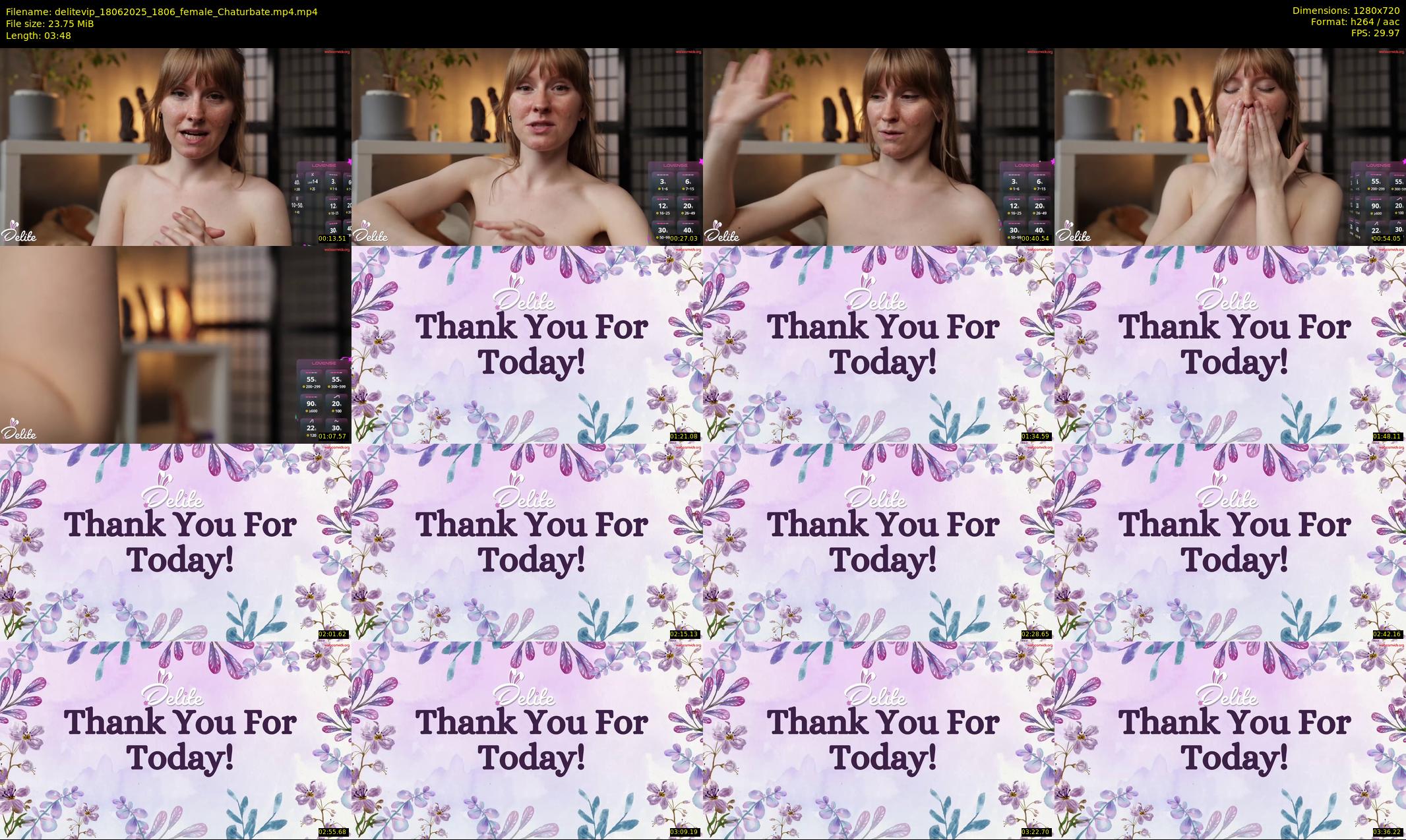 delitevip — 4 minute Chaturbate female cam show recording, 720p, Jun 18, 2025