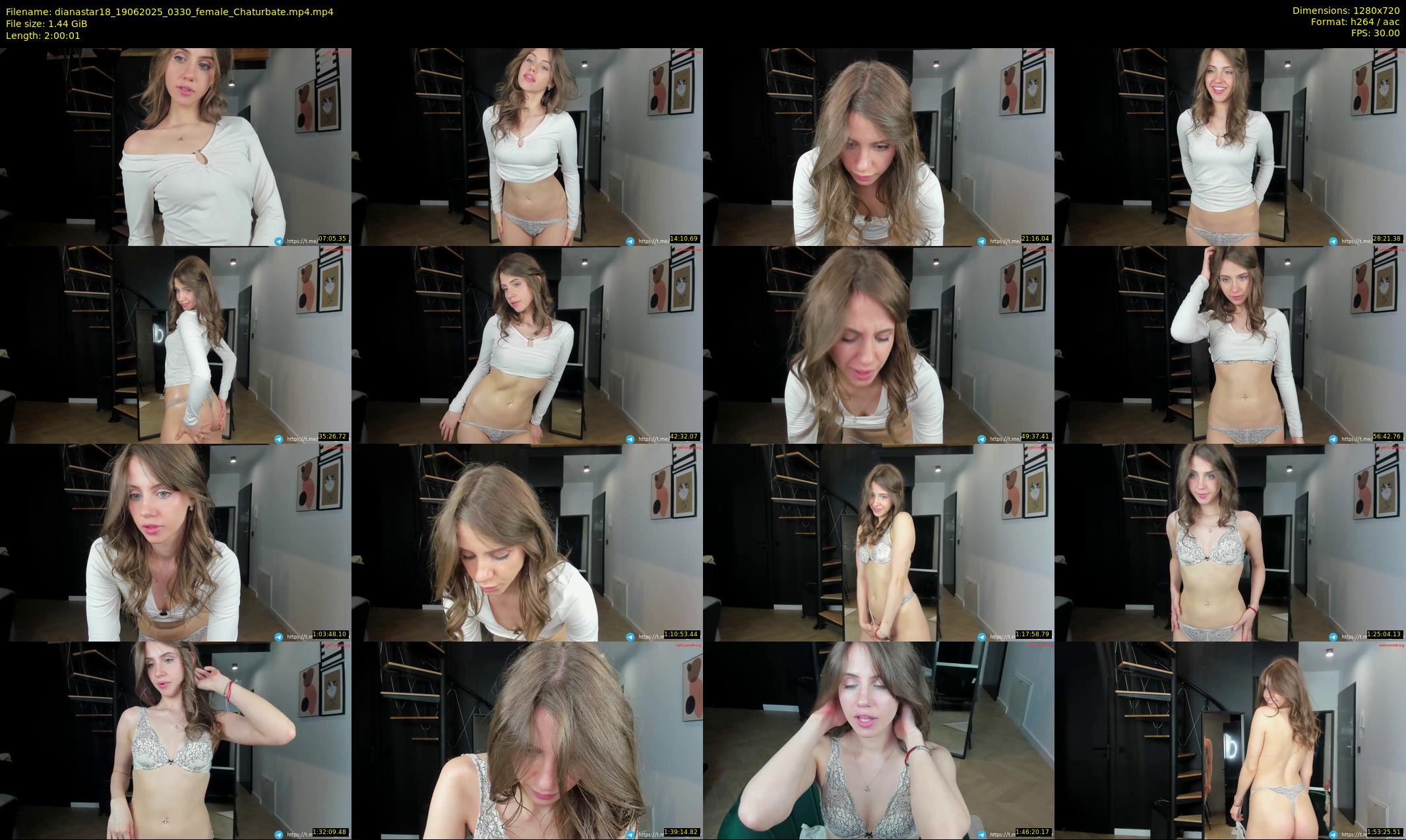 dianastar18 — 121 minute Chaturbate female cam show recording, 720p, Jun 19, 2025