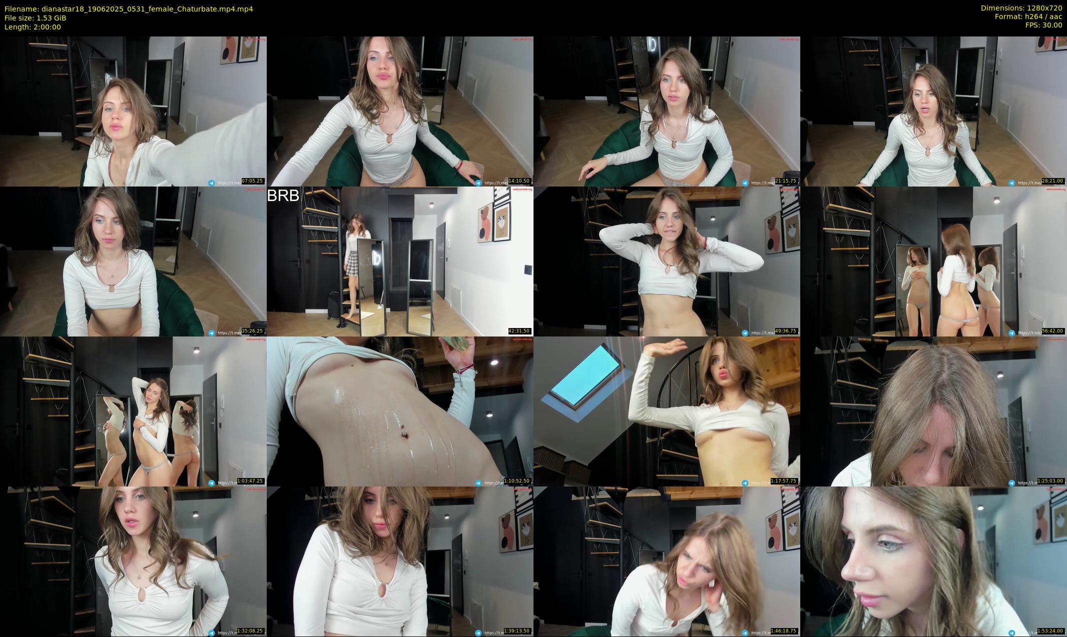 dianastar18 — 120 minute Chaturbate female cam show recording, 720p, Jun 19, 2025