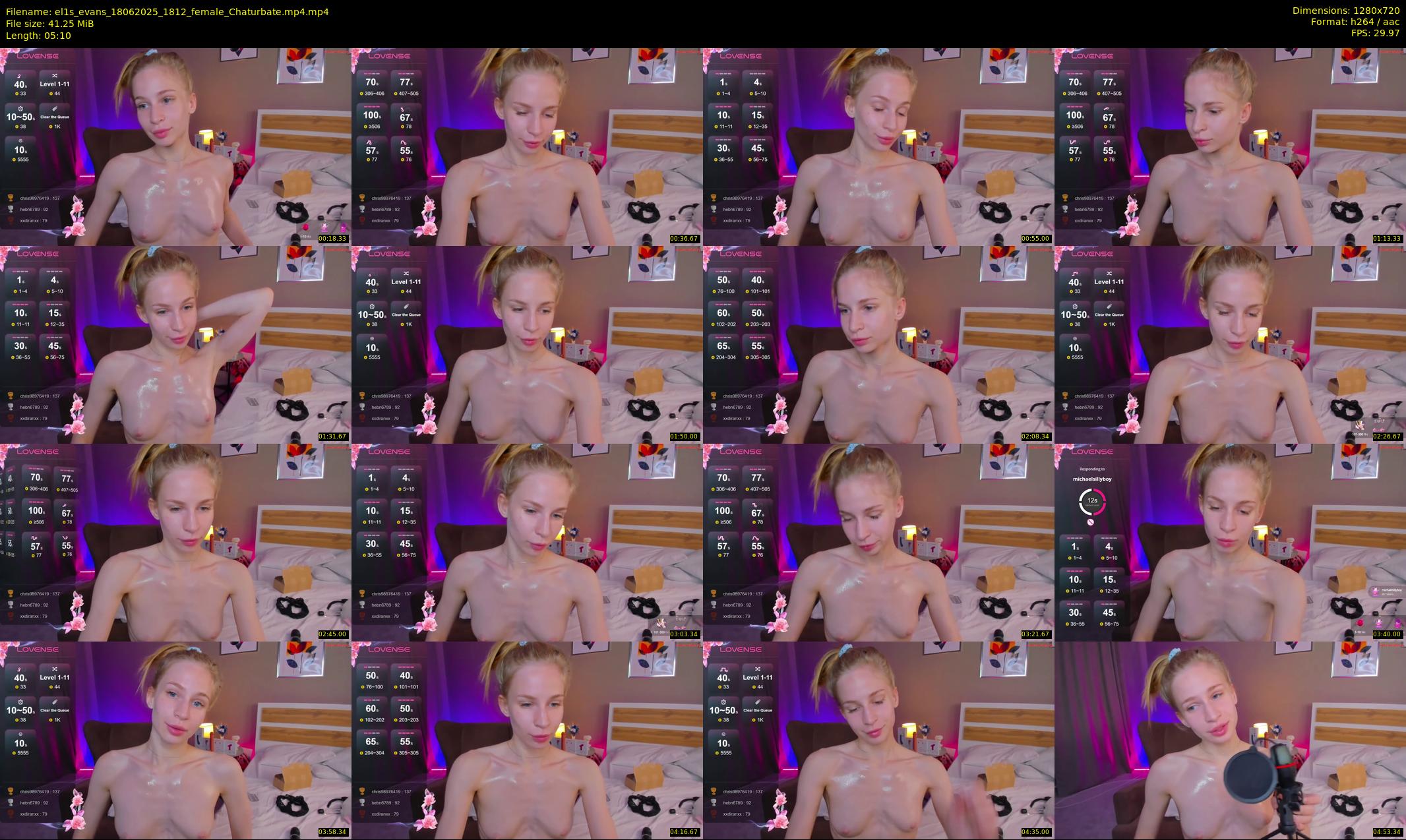 el1s_evans — 6 minute Chaturbate female cam show recording, 720p, Jun 18, 2025