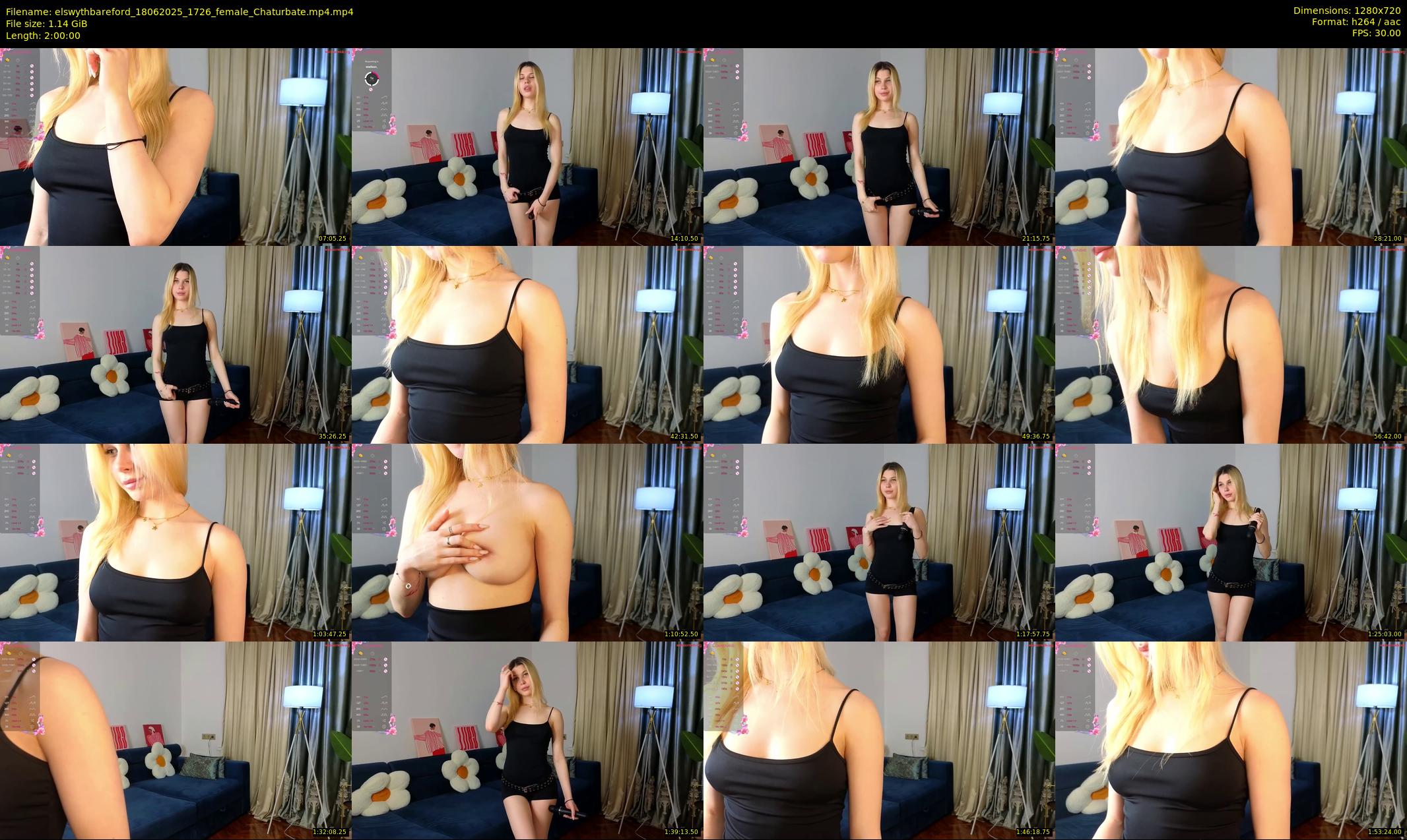 elswythbareford — 120 minute Chaturbate female cam show recording, 720p, Jun 18, 2025