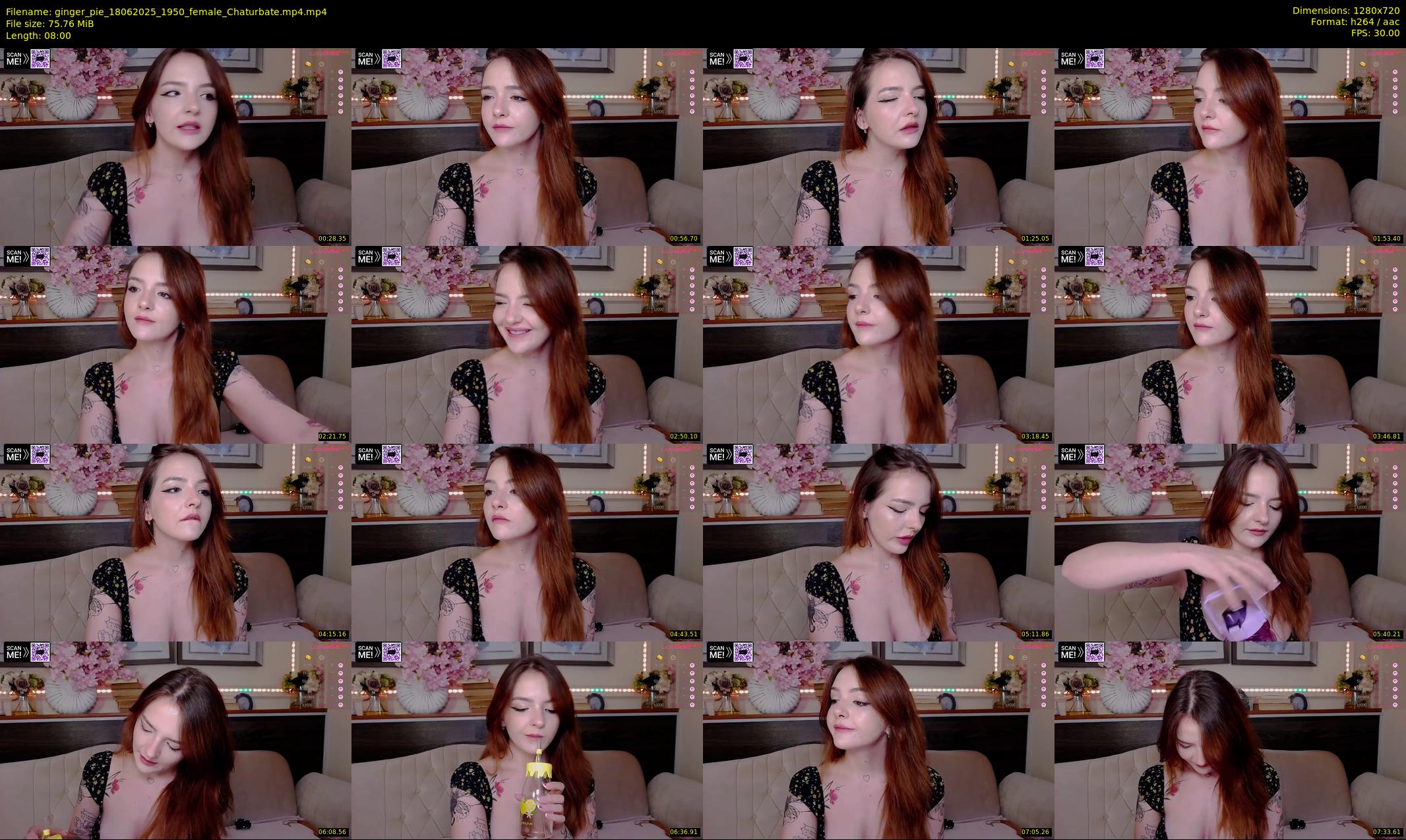 ginger_pie — 8 minute Chaturbate female cam show recording, 720p, Jun 18, 2025