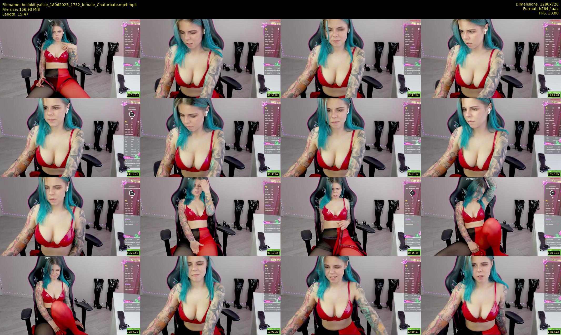 hellokittyalice — 16 minute Chaturbate female cam show recording, 720p, Jun 18, 2025