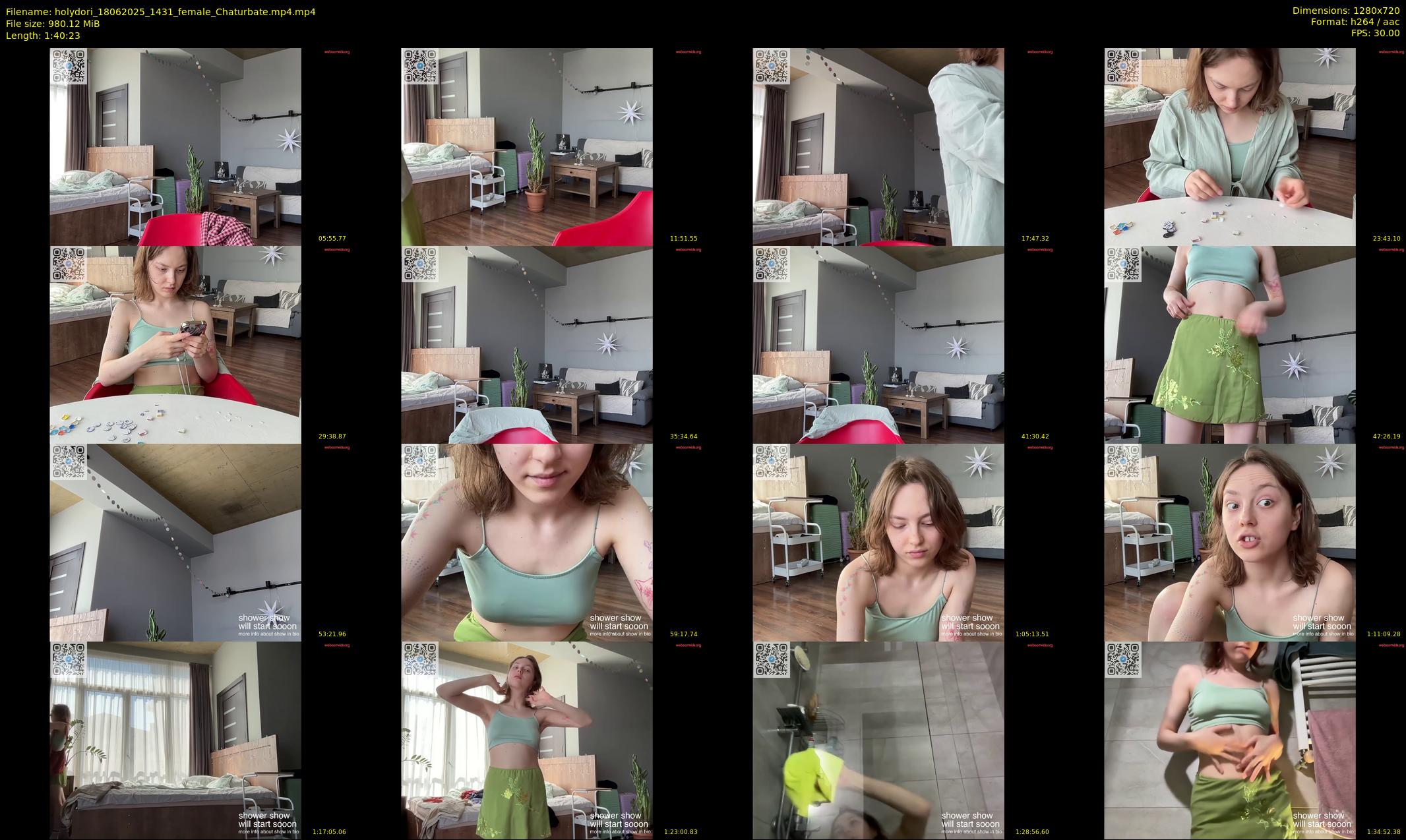 holydori — 101 minute Chaturbate female cam show recording, 720p, Jun 18, 2025