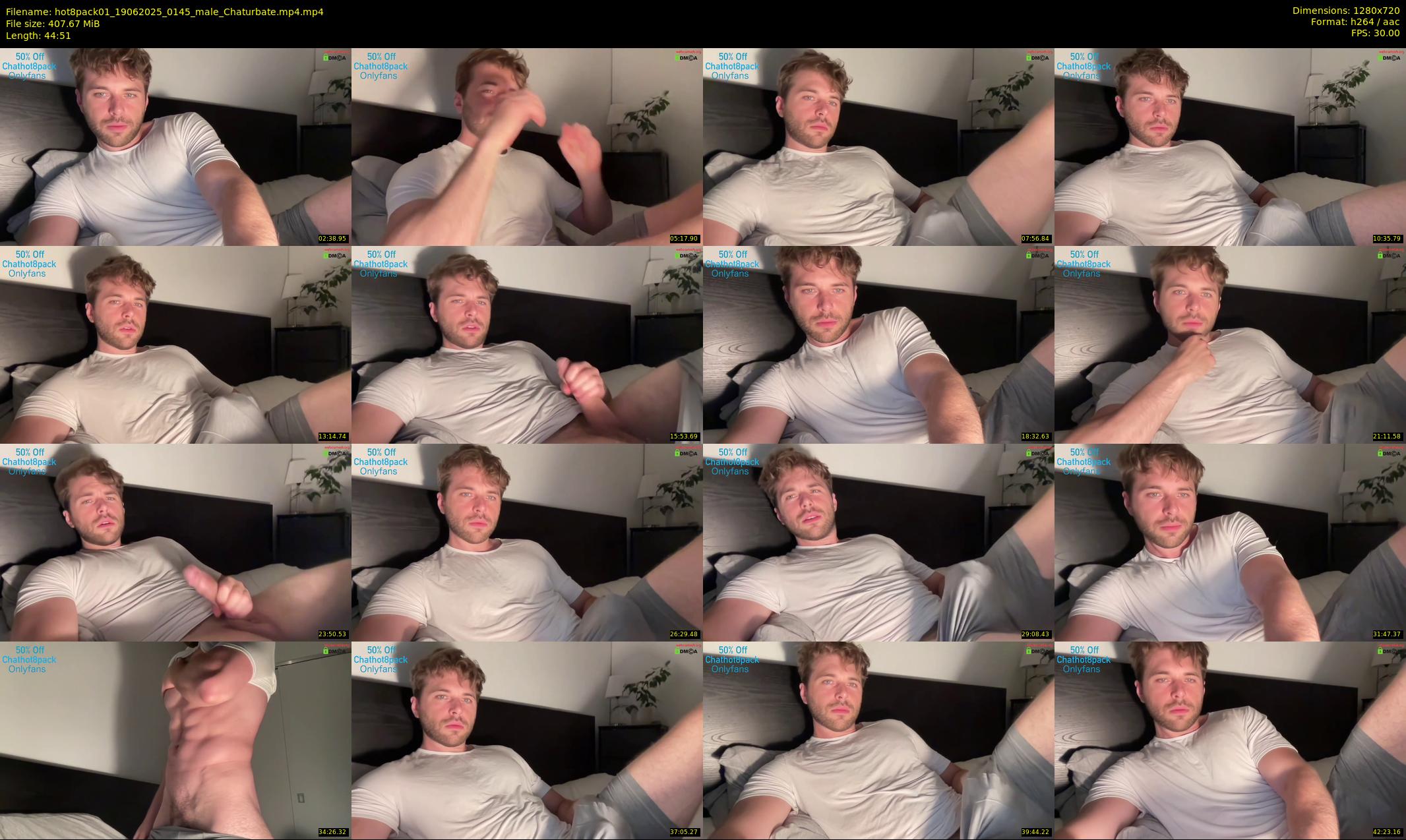 hot8pack01 — 45 minute Chaturbate male cam show recording, 720p, Jun 19, 2025