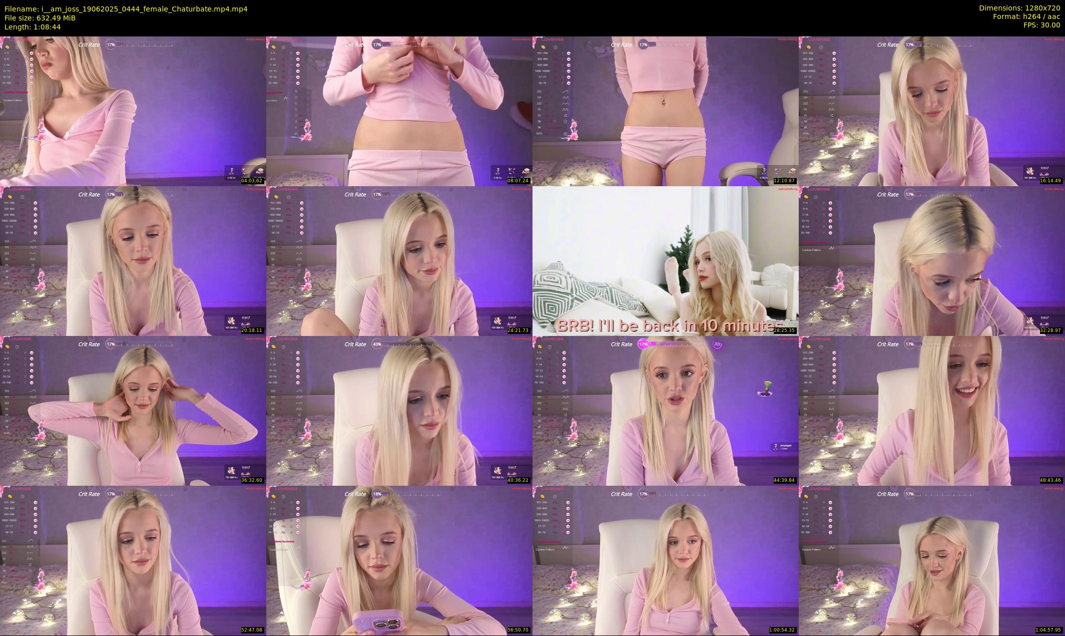 i__am_joss — 69 minute Chaturbate female cam show recording, 720p, Jun 19, 2025
