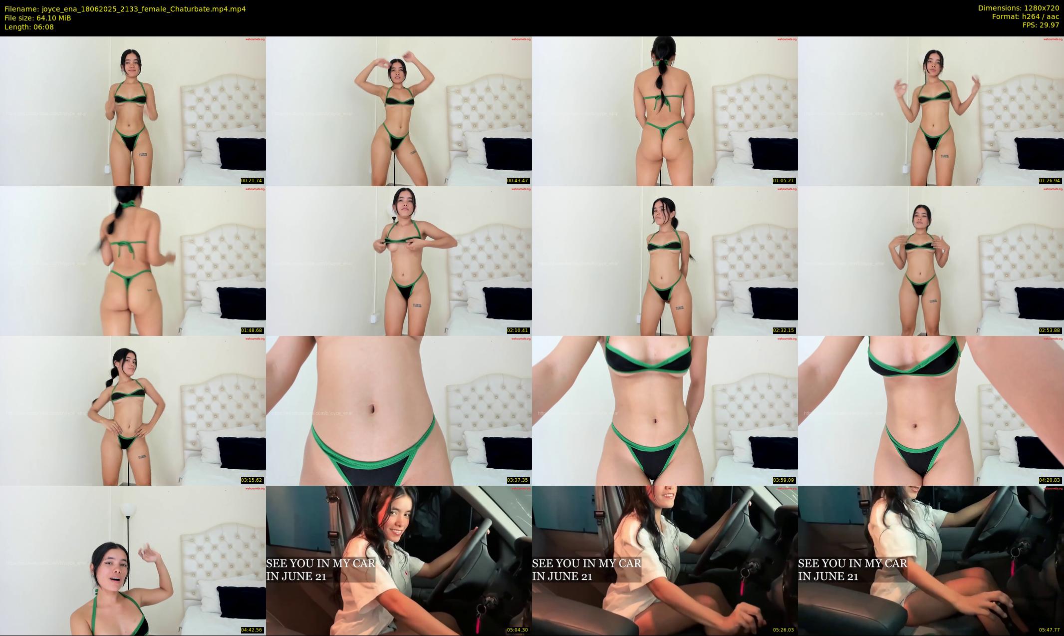 joyce_ena — 7 minute Chaturbate female cam show recording, 720p, Jun 18, 2025