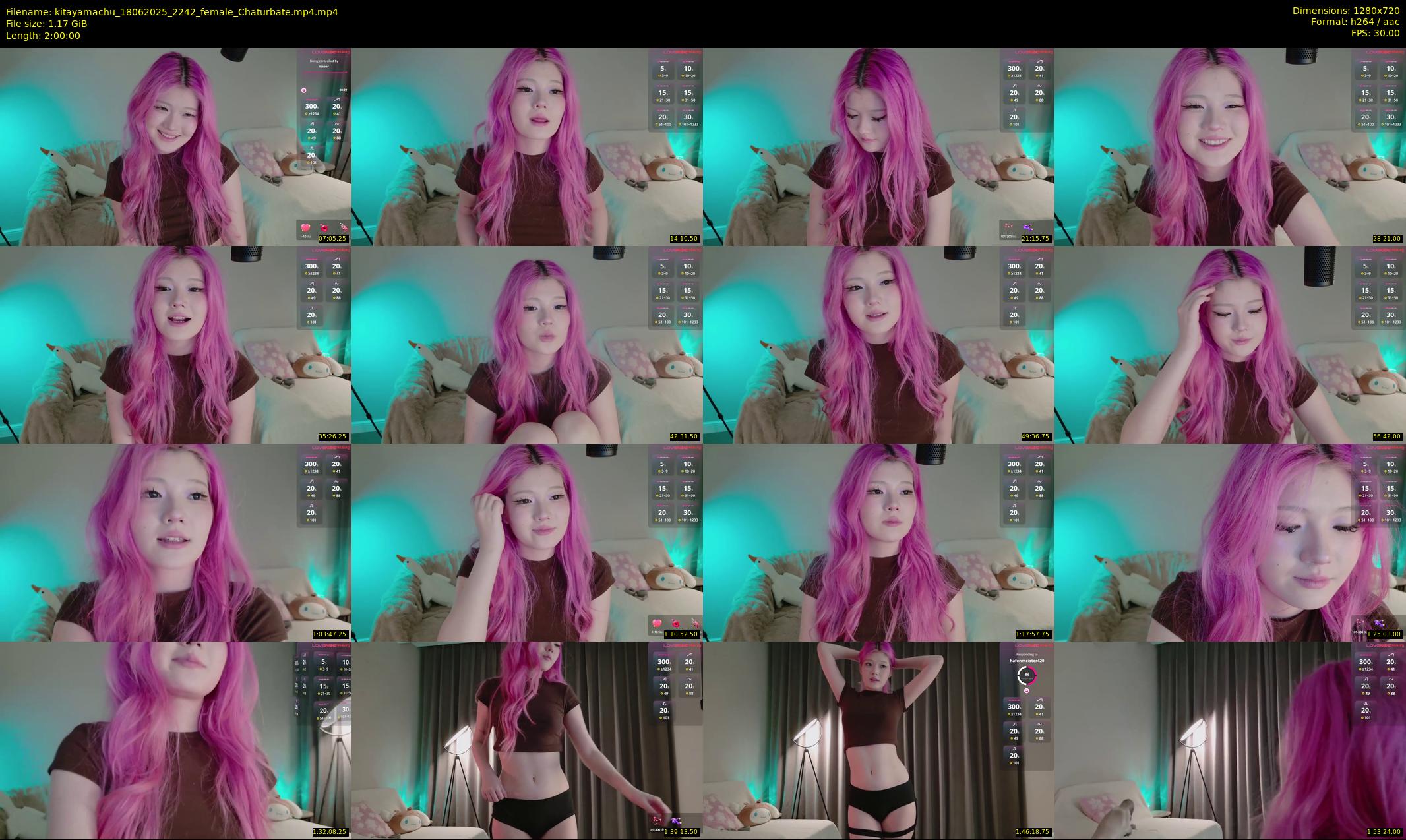kitayamachu — 120 minute Chaturbate female cam show recording, 720p, Jun 18, 2025