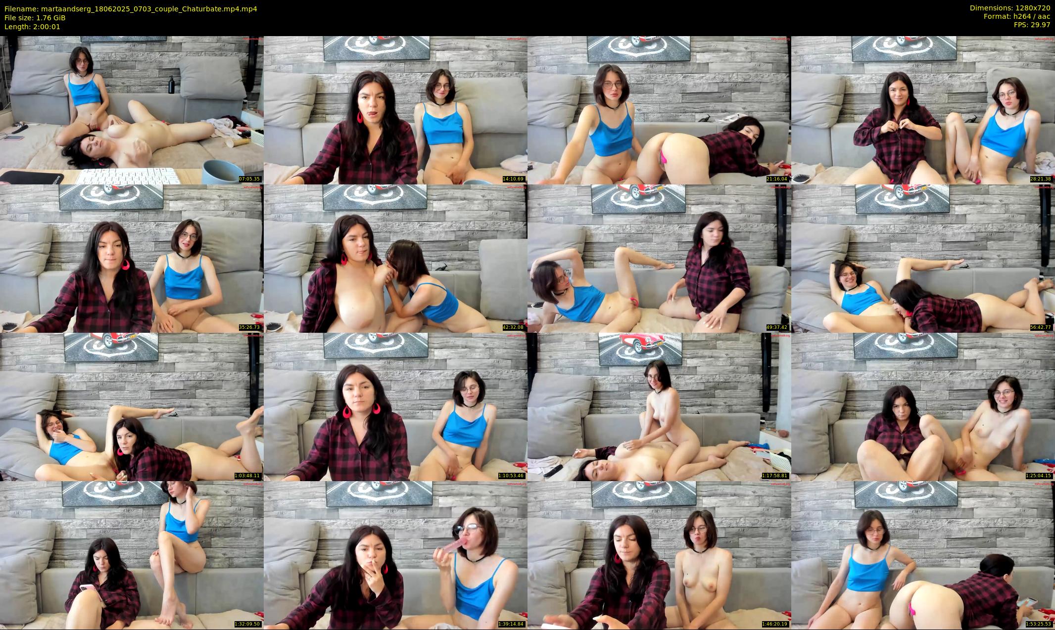 martaandserg — 121 minute Chaturbate female cam show recording, 720p, Jun 18, 2025