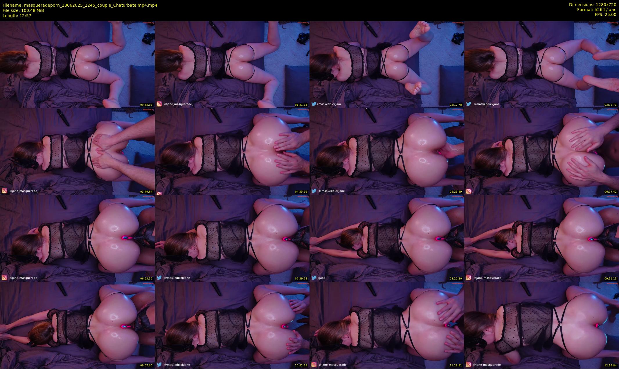masqueradeporn — 13 minute Chaturbate couple cam show recording, 720p, Jun 18, 2025