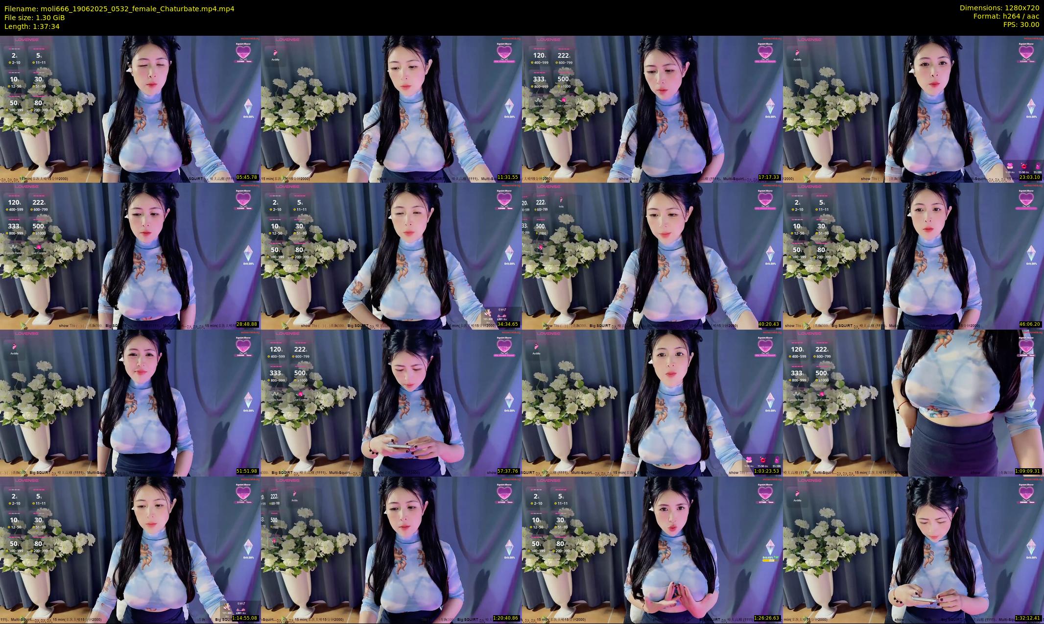 moli666 — 98 minute Chaturbate female cam show recording, 720p, Jun 19, 2025