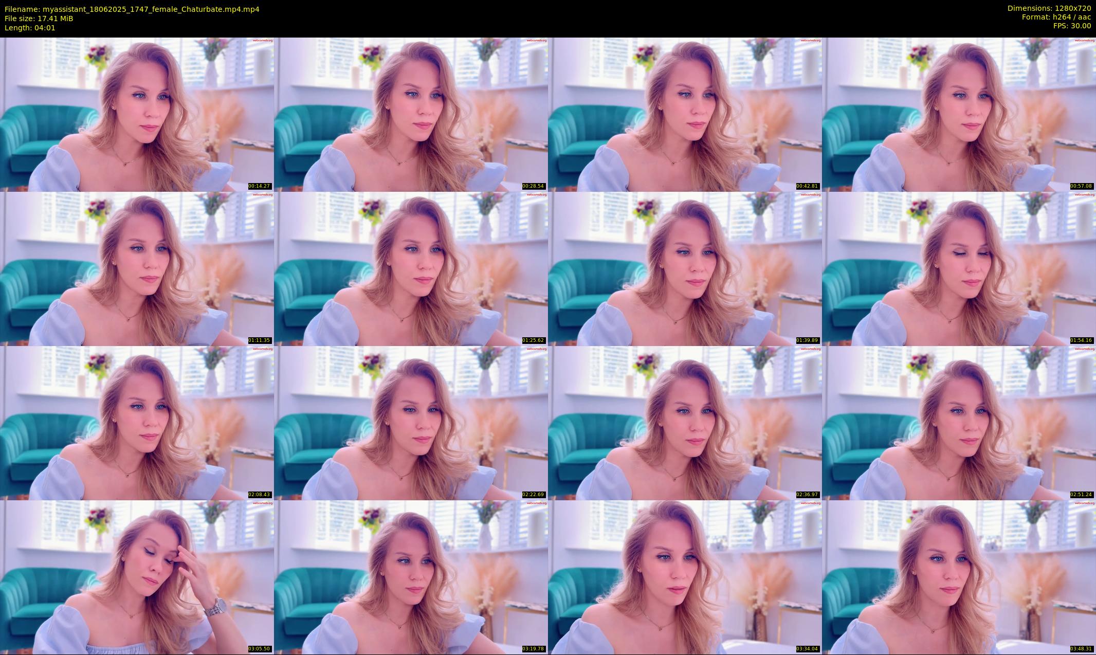 myassistant — 5 minute Chaturbate female cam show recording, 720p, Jun 18, 2025