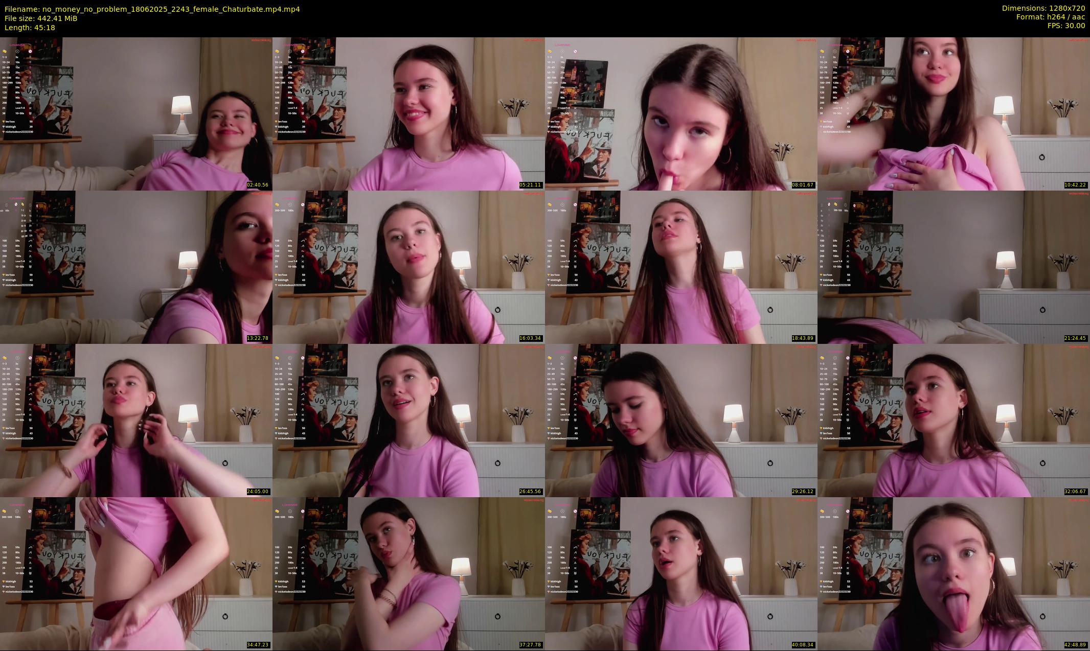 no_money_no_problem — 46 minute Chaturbate female cam show recording, 720p, Jun 18, 2025