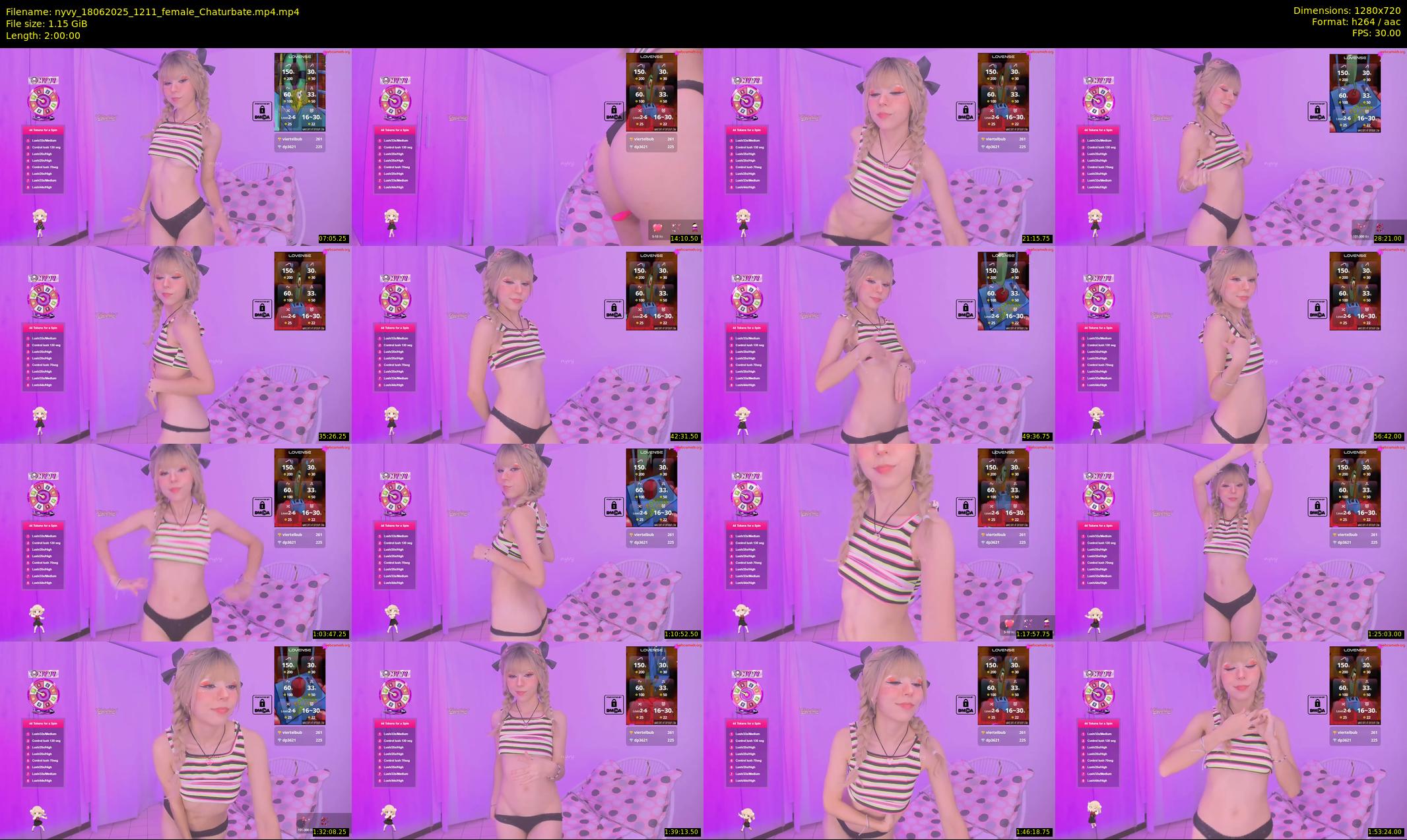 nyvy — 120 minute Chaturbate female cam show recording, 720p, Jun 18, 2025