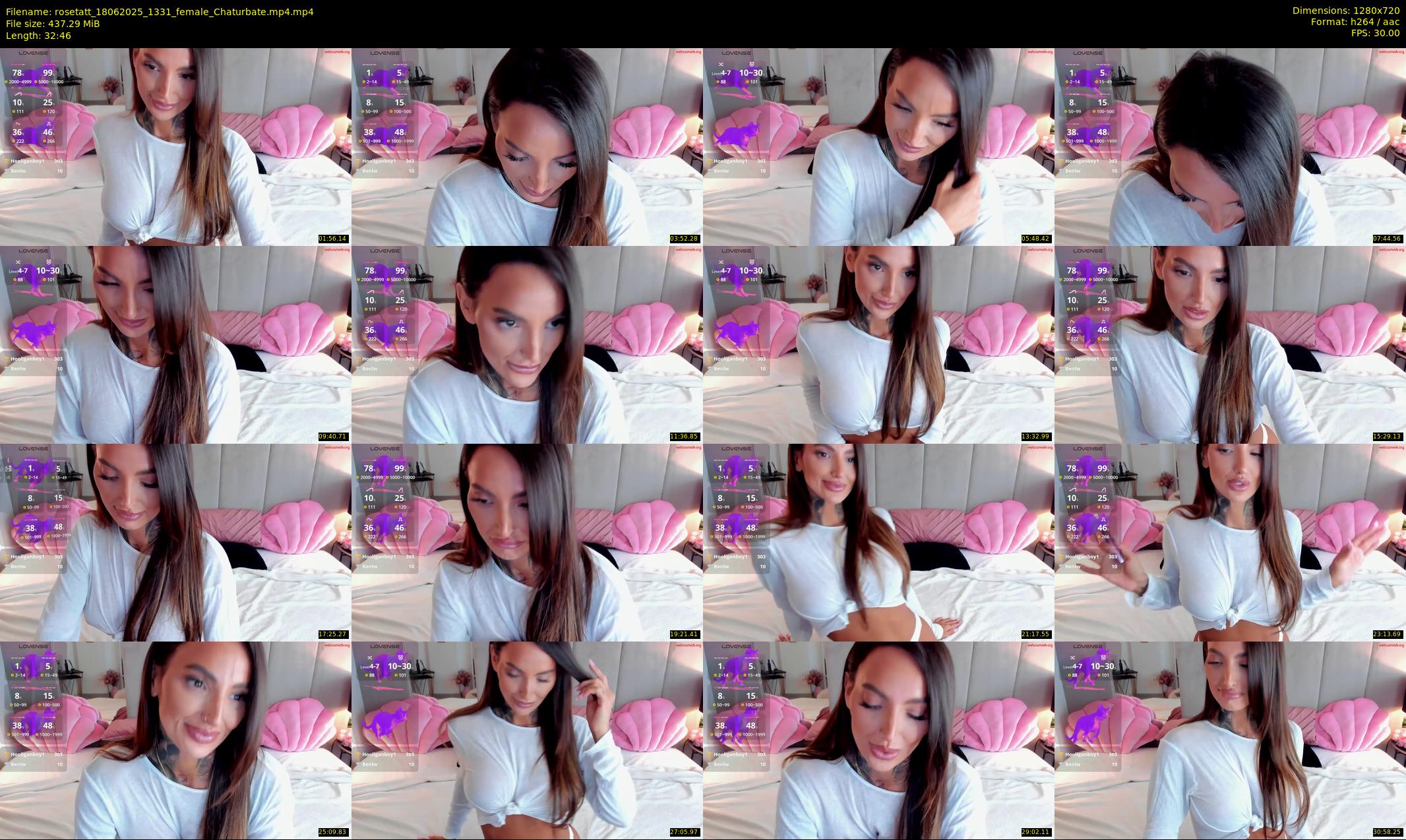 rosetatt — 33 minute Chaturbate female cam show recording, 720p, Jun 18, 2025