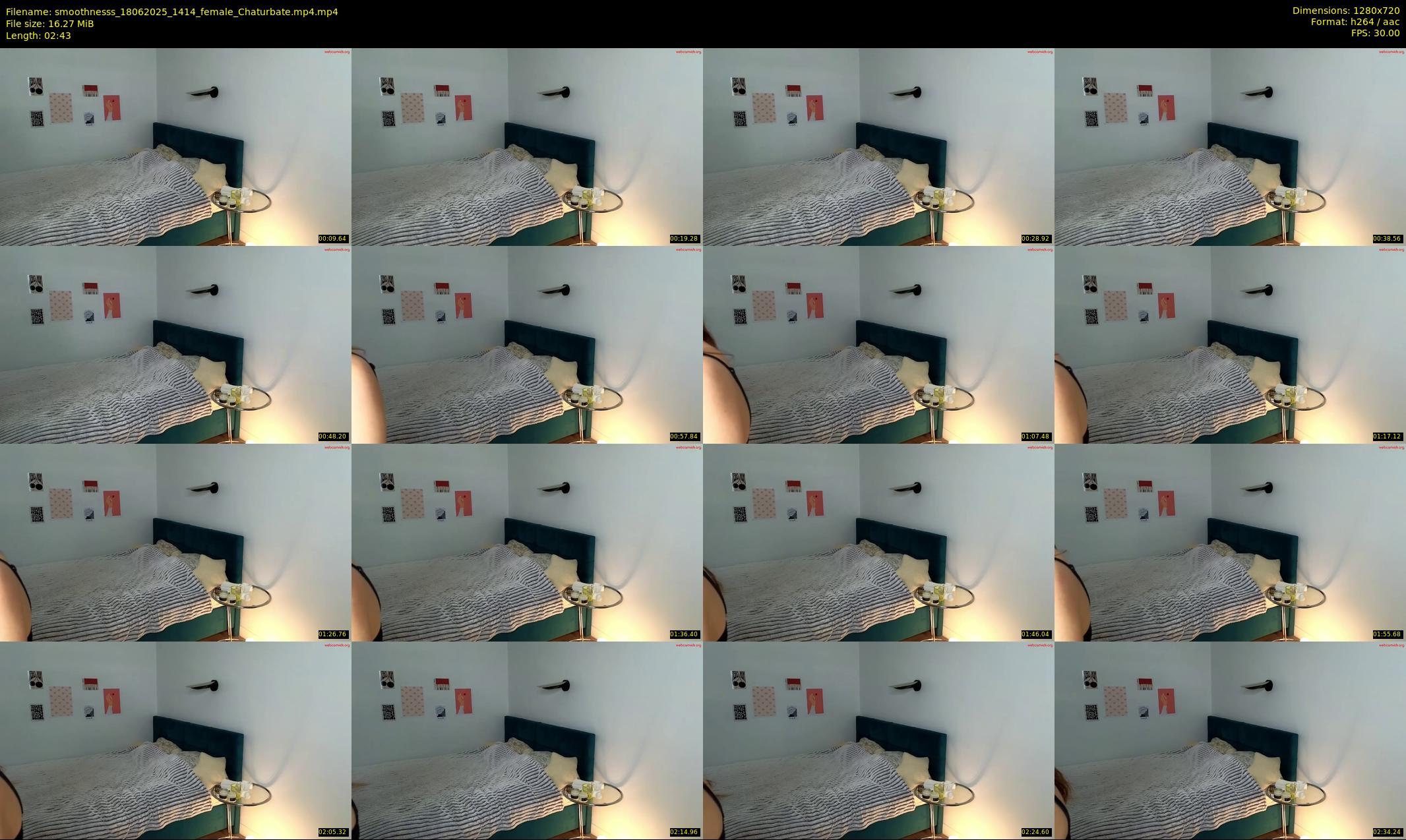 smoothnesss — 3 minute Chaturbate female cam show recording, 720p, Jun 18, 2025