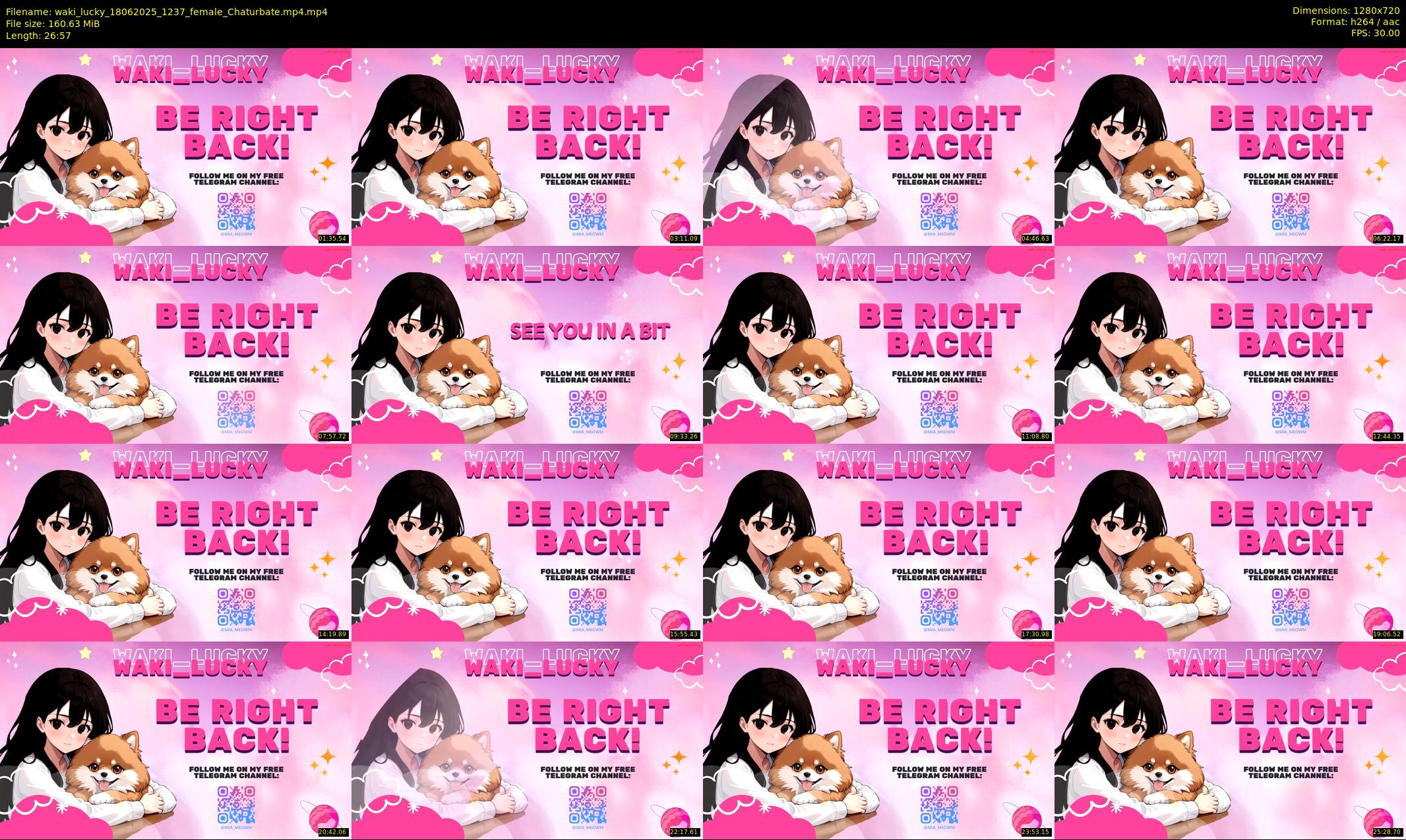 waki_lucky — 27 minute Chaturbate female cam show recording, 720p, Jun 18, 2025