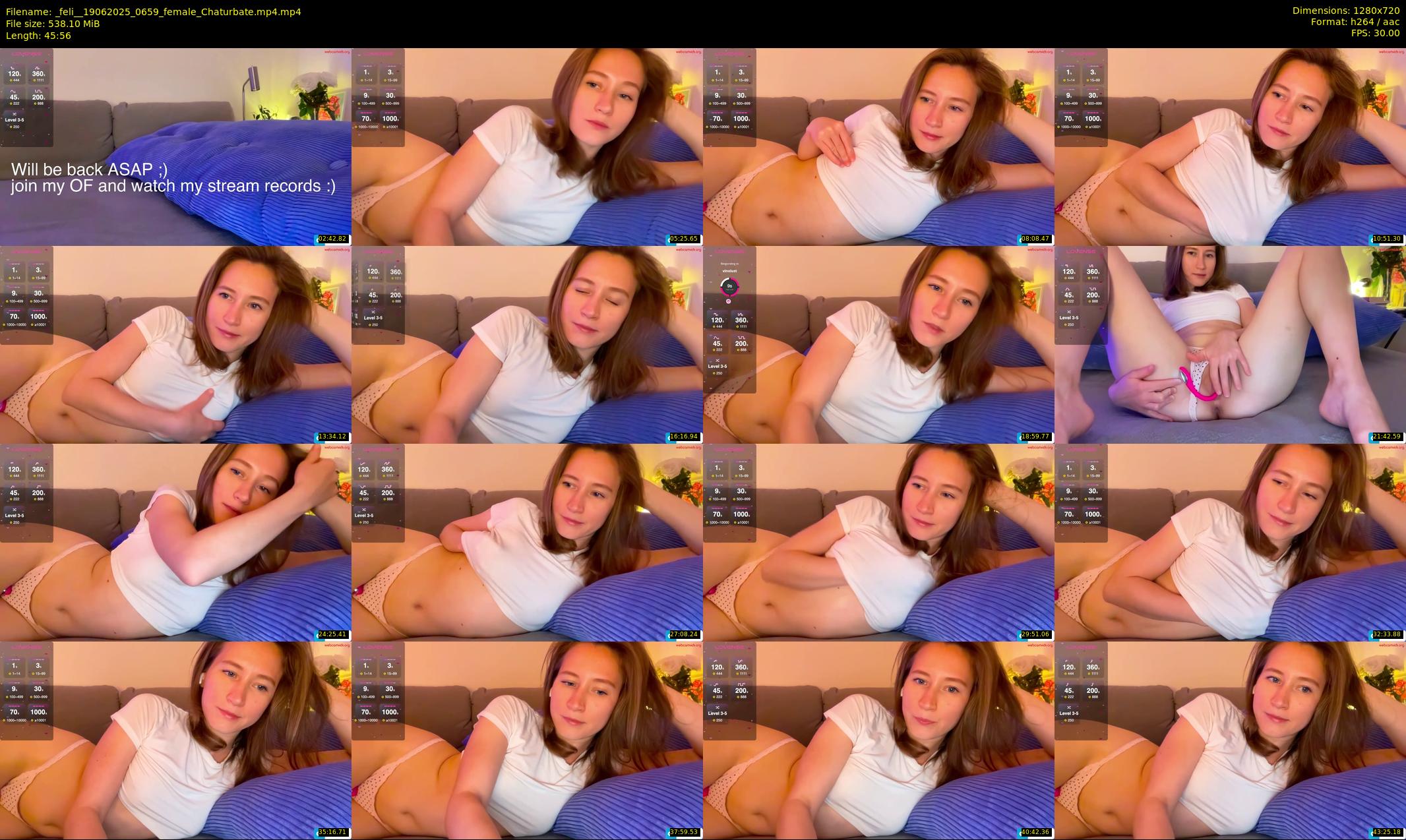 _feli_ — 46 minute Chaturbate female cam show recording, 720p, Jun 19, 2025
