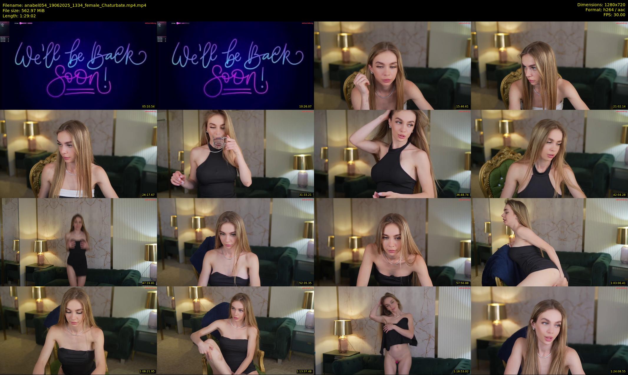 anabel054 — 90 minute Chaturbate female cam show recording, 720p, Jun 19, 2025
