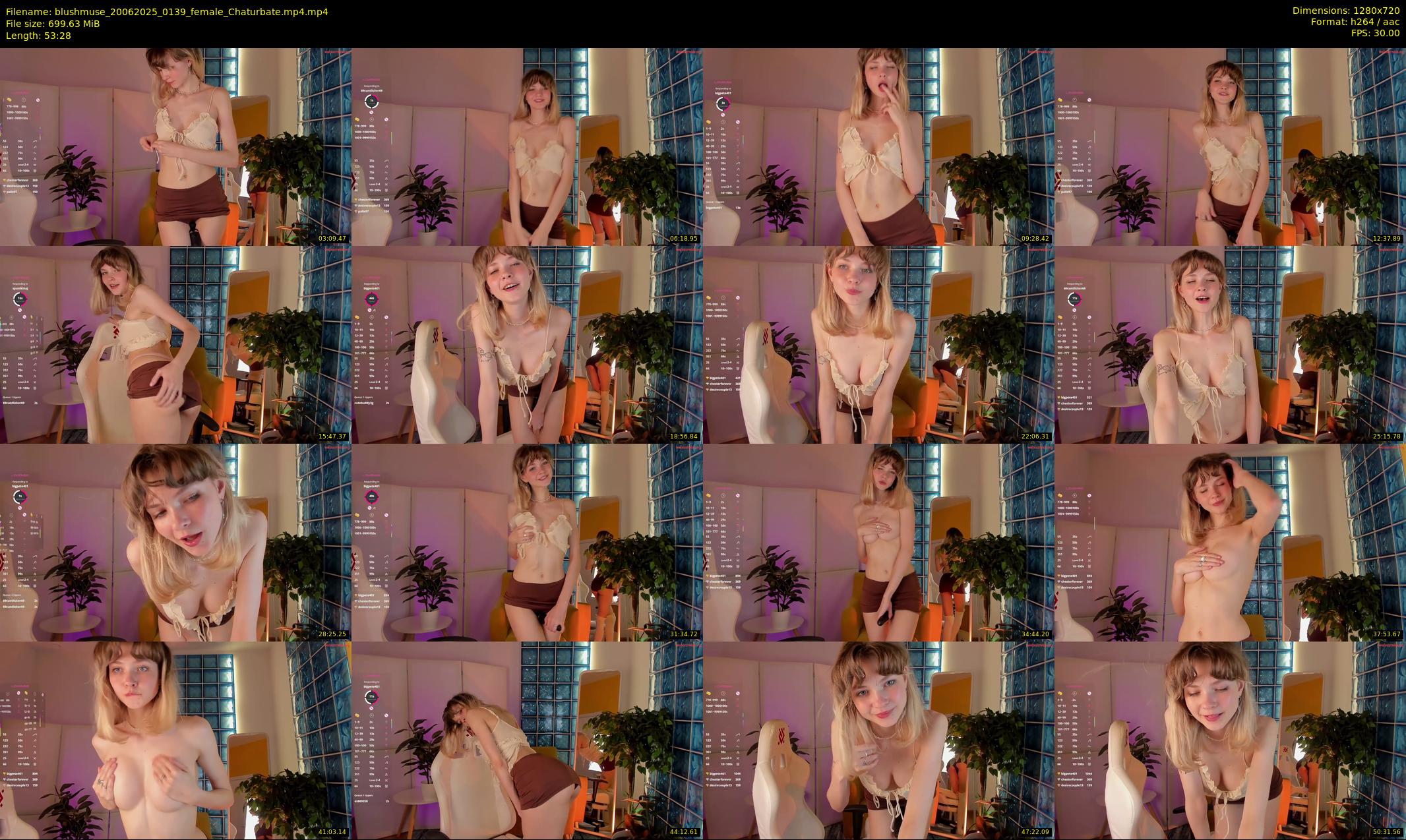 blushmuse — 54 minute Chaturbate female cam show recording, 720p, Jun 20, 2025