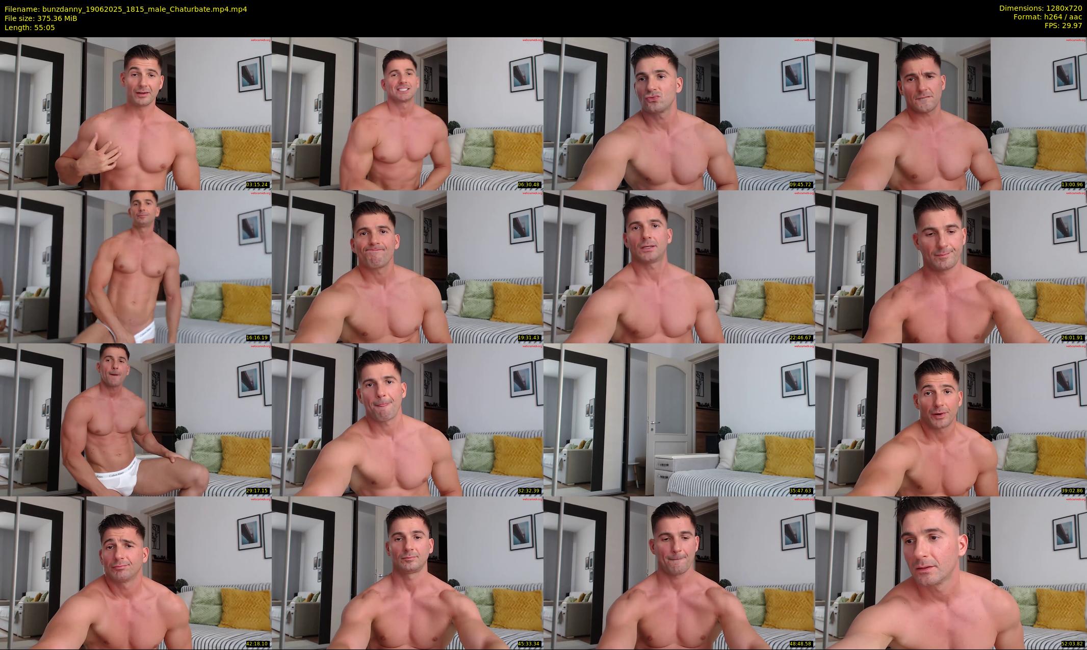 bunzdanny — 56 minute Chaturbate male cam show recording, 720p, Jun 19, 2025