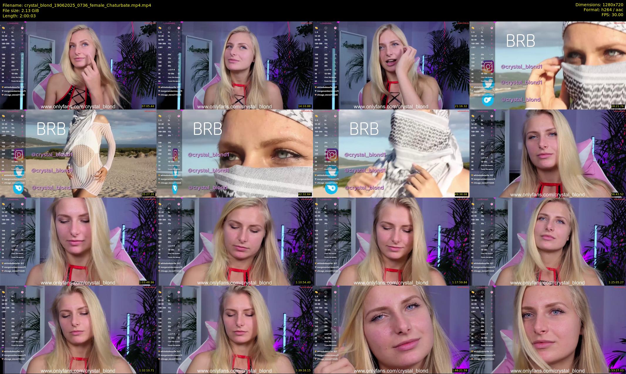 crystal_blond — 121 minute Chaturbate female cam show recording, 720p, Jun 19, 2025