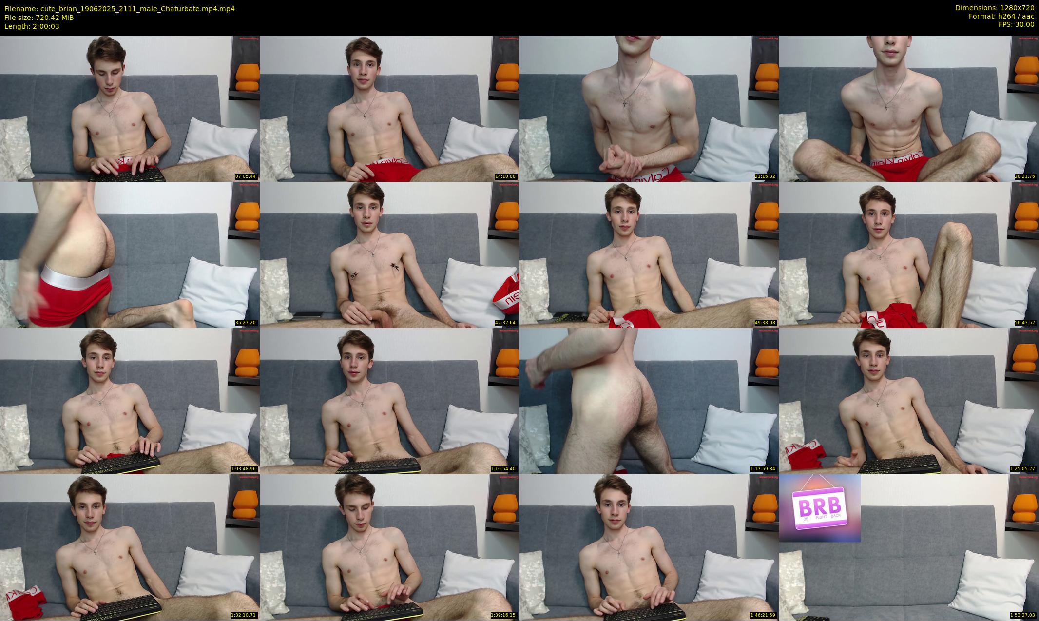cute_brian — 121 minute Chaturbate male cam show recording, 720p, Jun 19, 2025