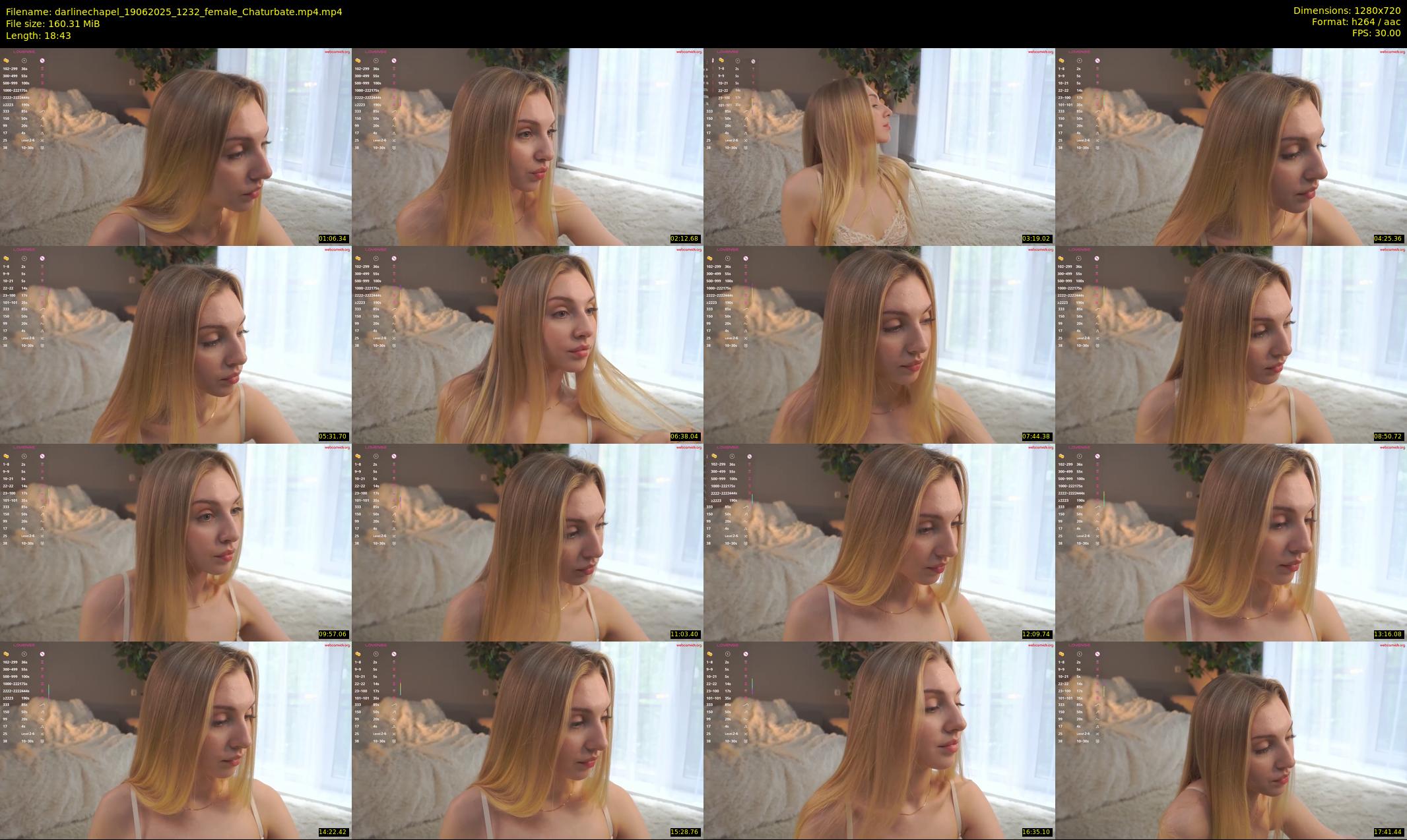 darlinechapel — 19 minute Chaturbate female cam show recording, 720p, Jun 19, 2025