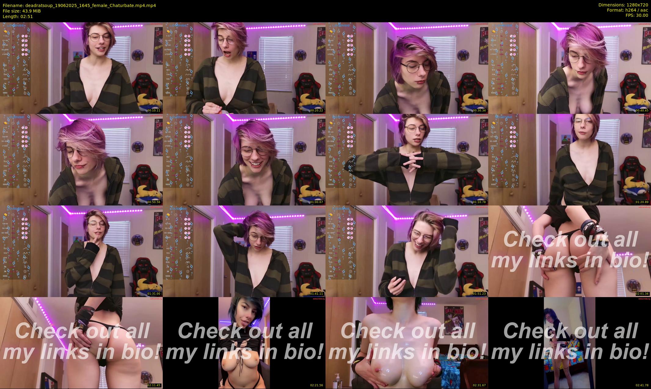 deadratsoup — 3 minute Chaturbate female cam show recording, 720p, Jun 19, 2025