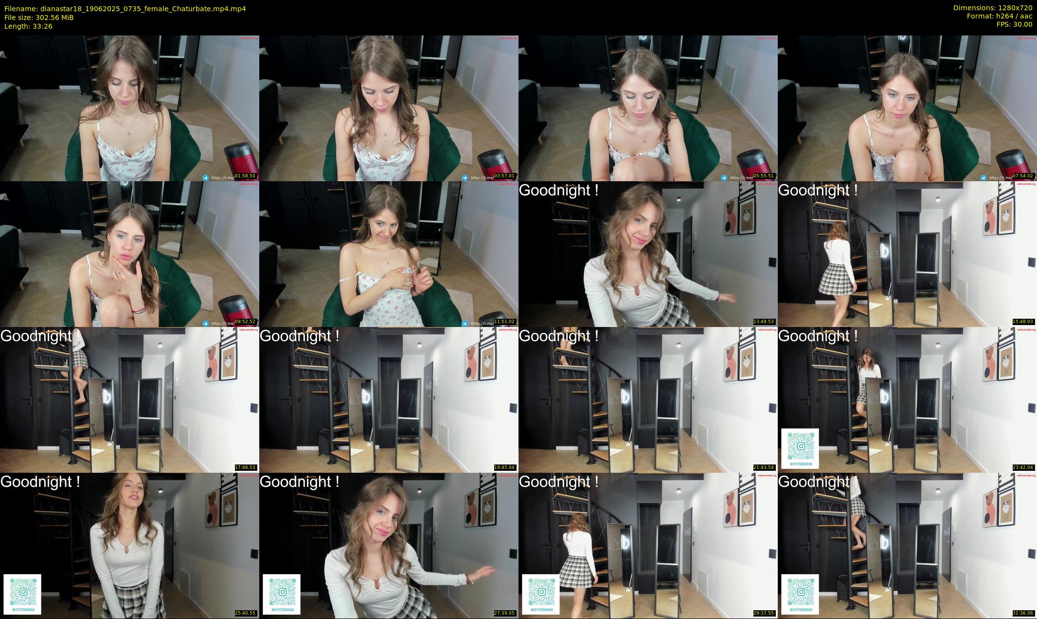 dianastar18 — 34 minute Chaturbate female cam show recording, 720p, Jun 19, 2025