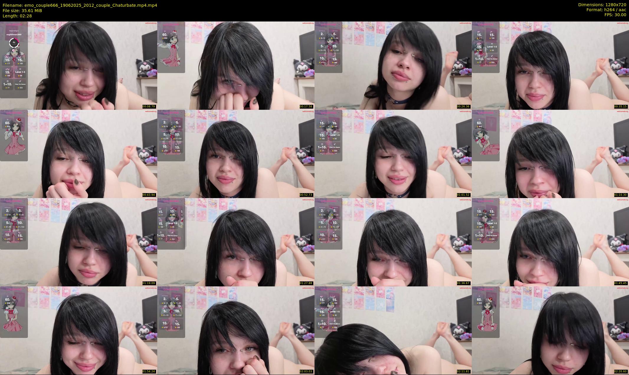 emo_couple666 — 3 minute Chaturbate couple cam show recording, 720p, Jun 19, 2025