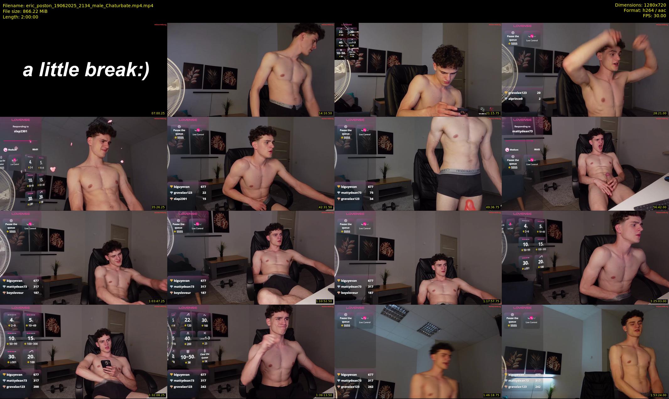 eric_poston — 120 minute Chaturbate male cam show recording, 720p, Jun 19, 2025